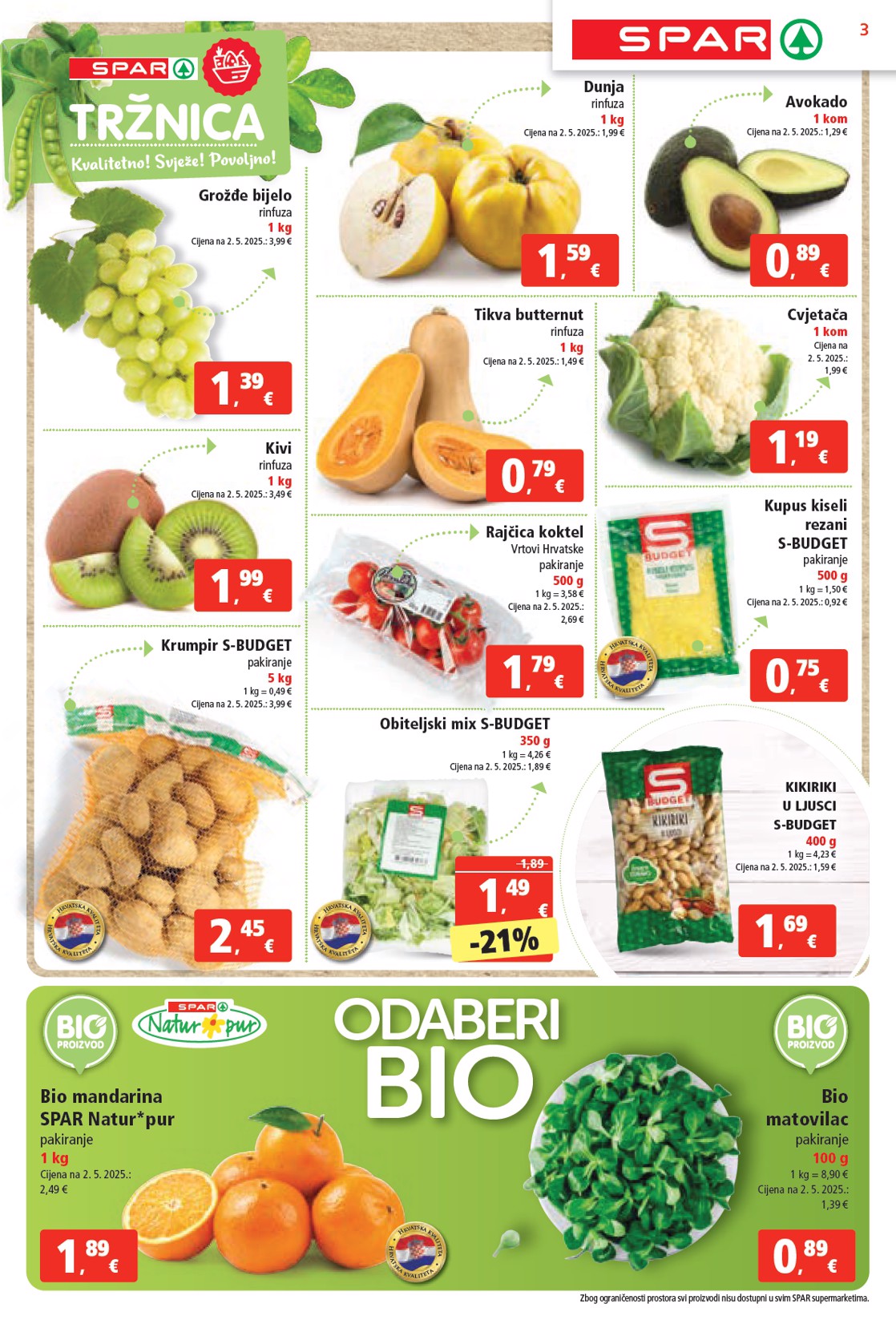spar - Prelistajte katalog SPAR, vrijedi od 01.10. do 07.10. - page: 3
