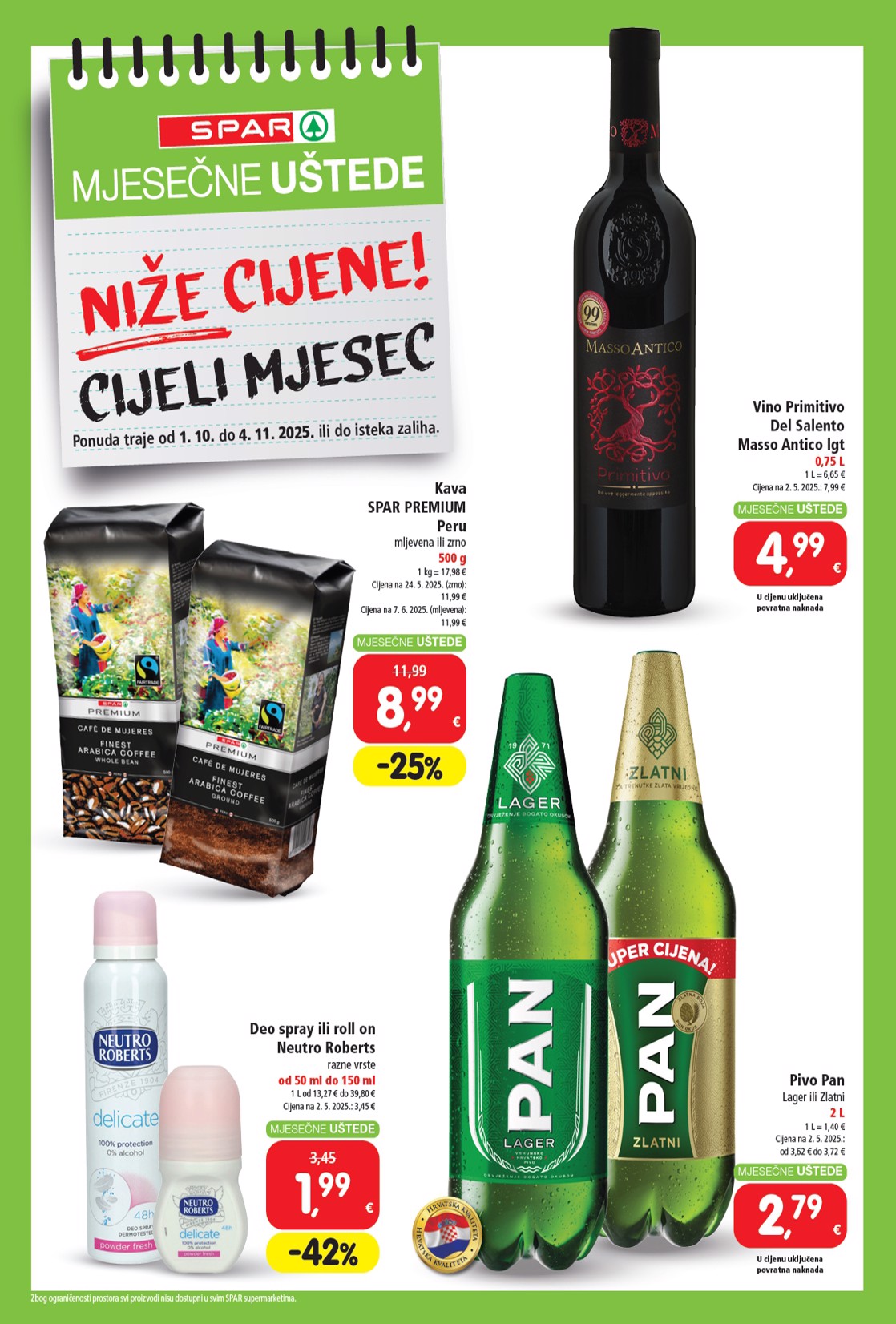 spar - Prelistajte katalog SPAR - Mjesečne uštede, vrijedi od 01.10. do 04.11. - page: 4