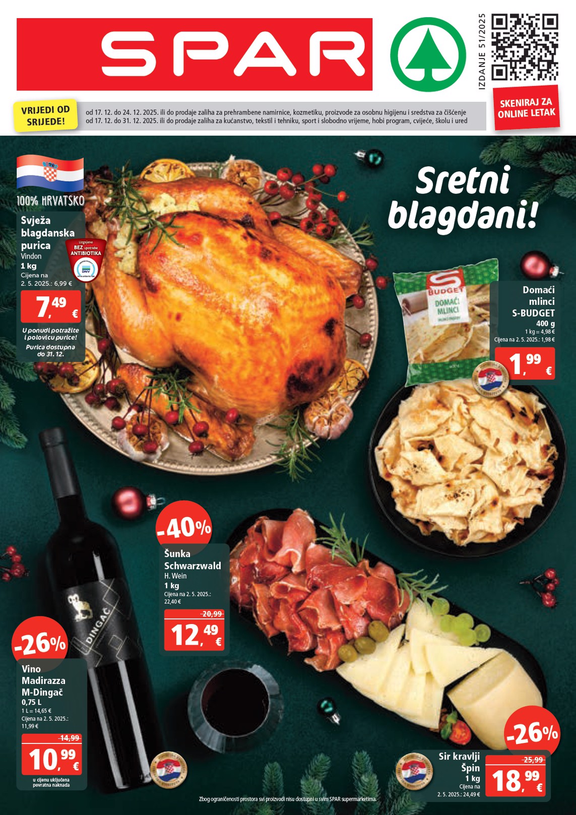 spar - Prelistajte katalog SPAR, vrijedi od 17.12. do 24.12.