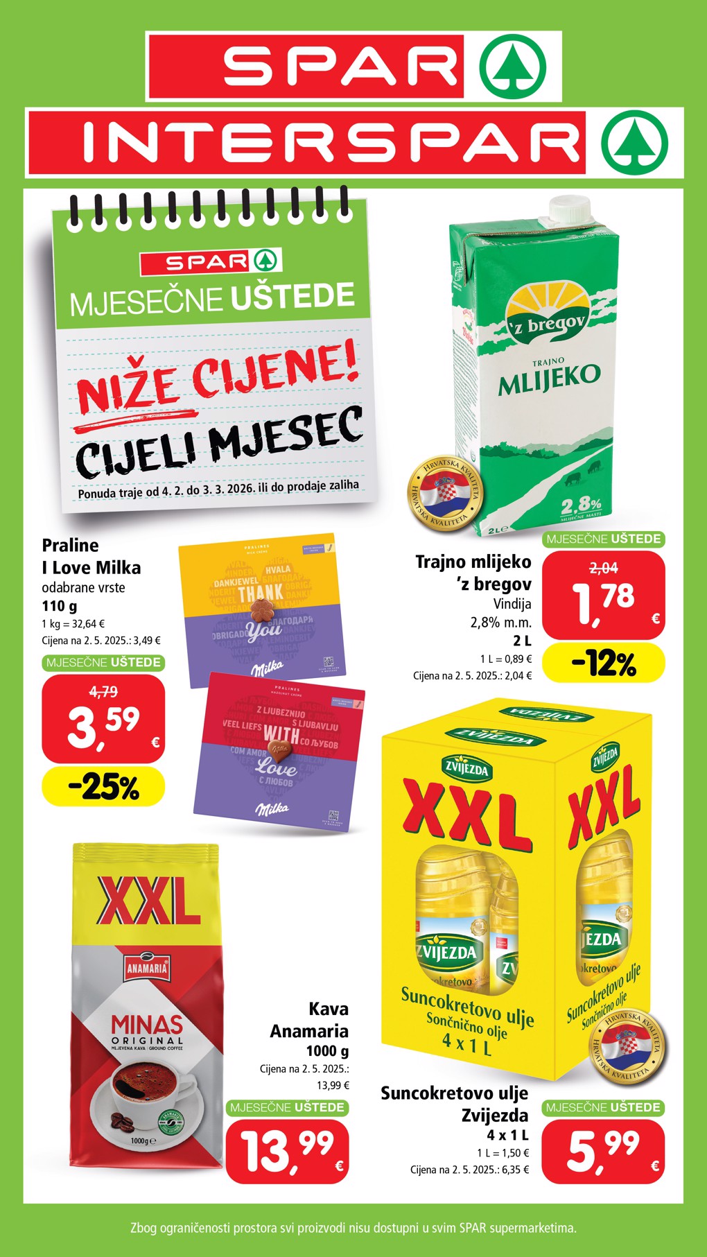 spar - Prelistajte katalog SPAR - Mjesečne uštede, vrijedi od 04.02.2026 do 03.03.2026 - page: 1