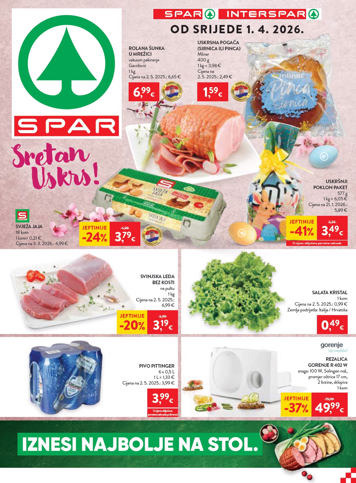 spar - Prelistajte katalog SPAR, vrijedi od 01.04.2026 do 07.04.2026