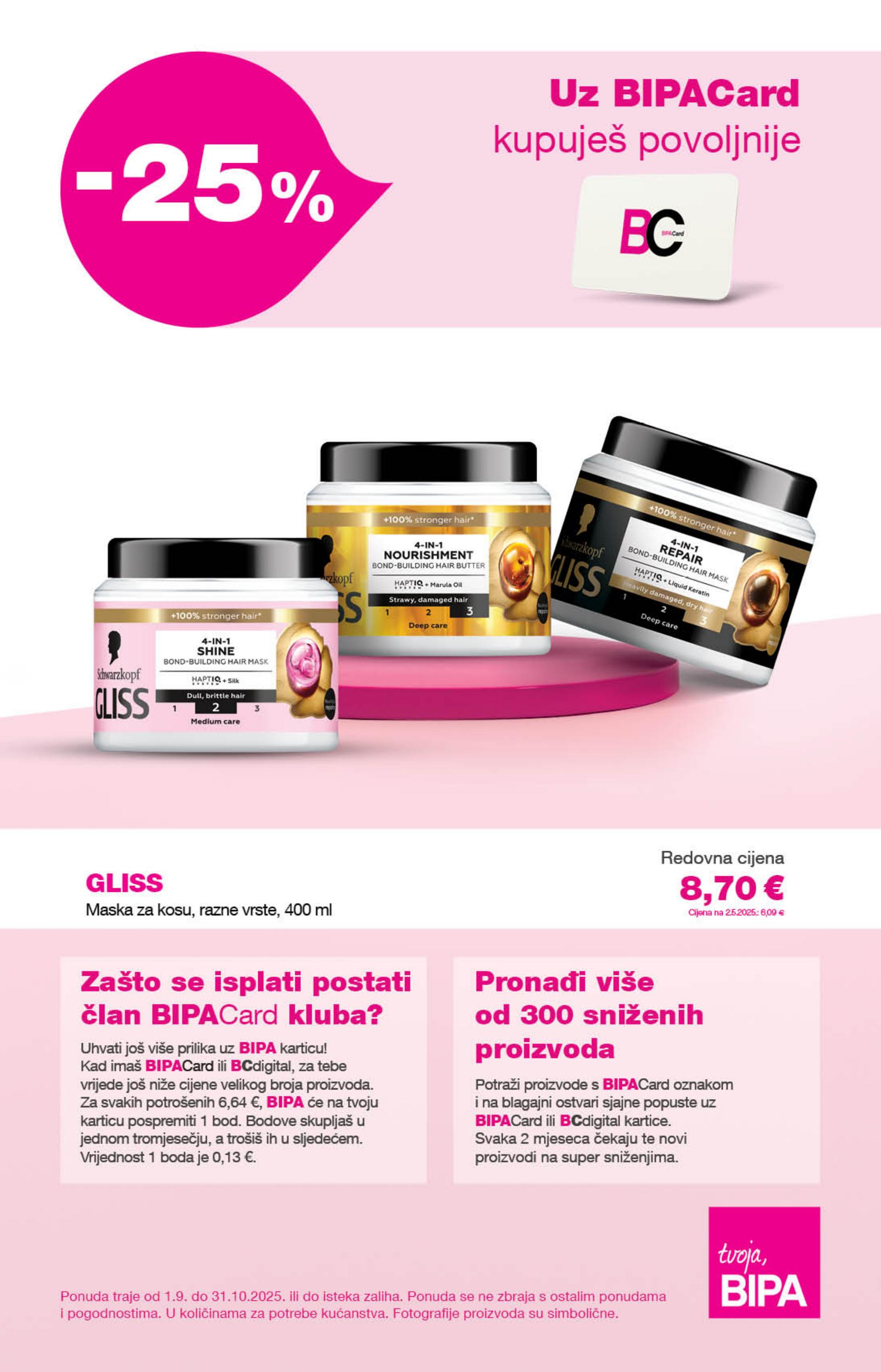 bipa - Prelistajte katalog BIPACard letak, vrijedi od 01.09. do 31.10.