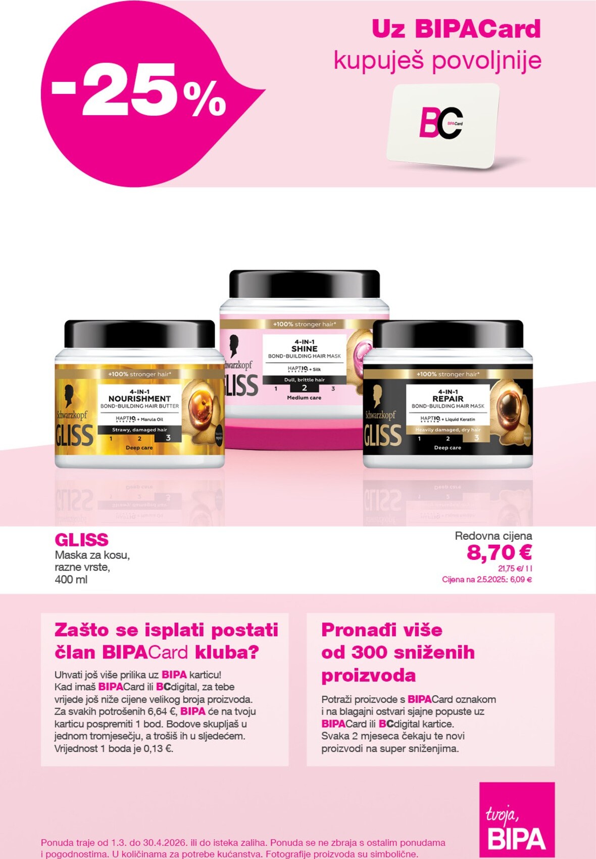bipa - Prelistajte katalog BIPACard, vrijedi od 01.03.2026 do 30.04.2026 - page: 1