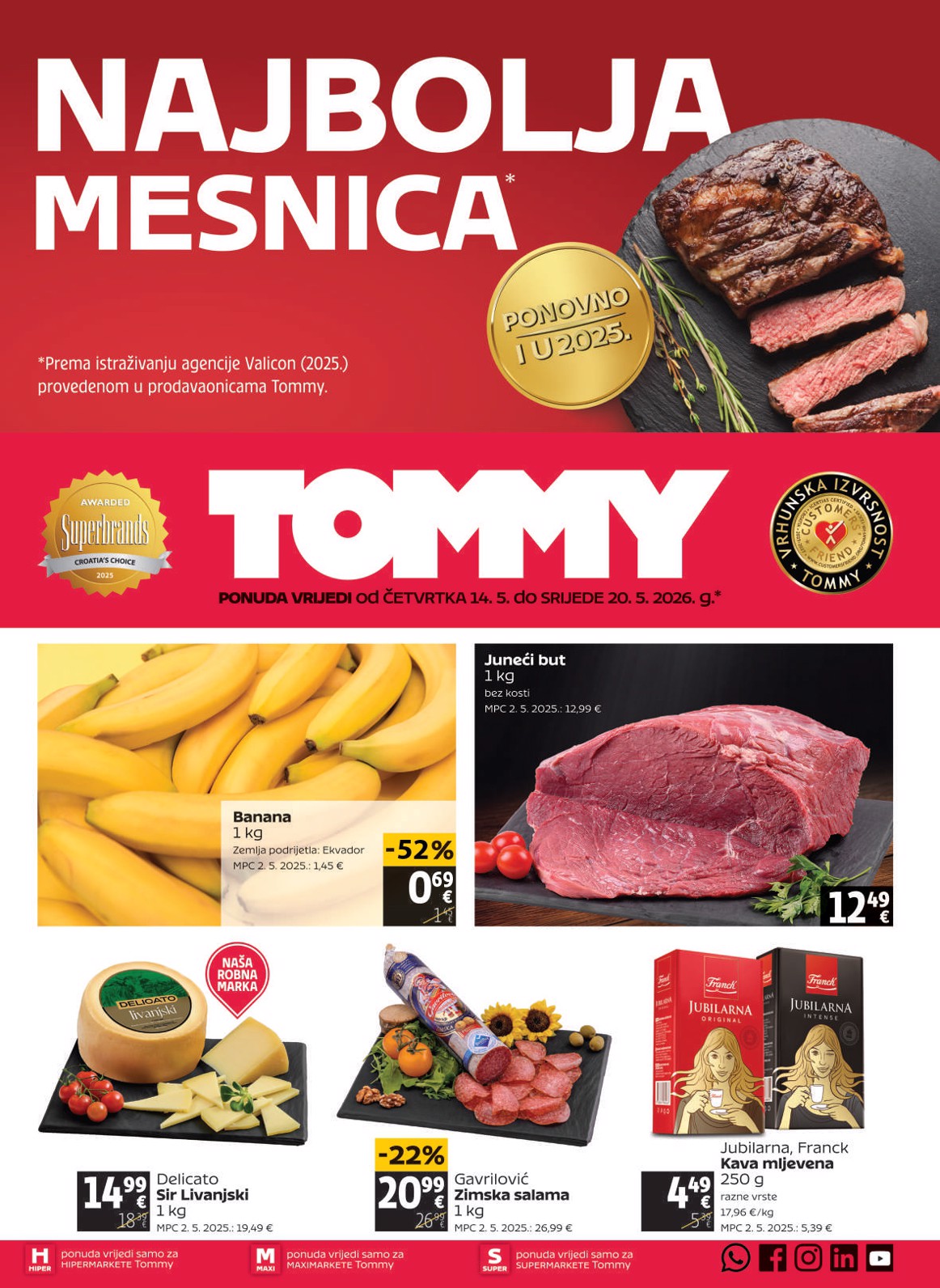 tommy - Budući Tommy letak vrijedi od četvrtka 14.05.2026 do srijede 20.05.2026