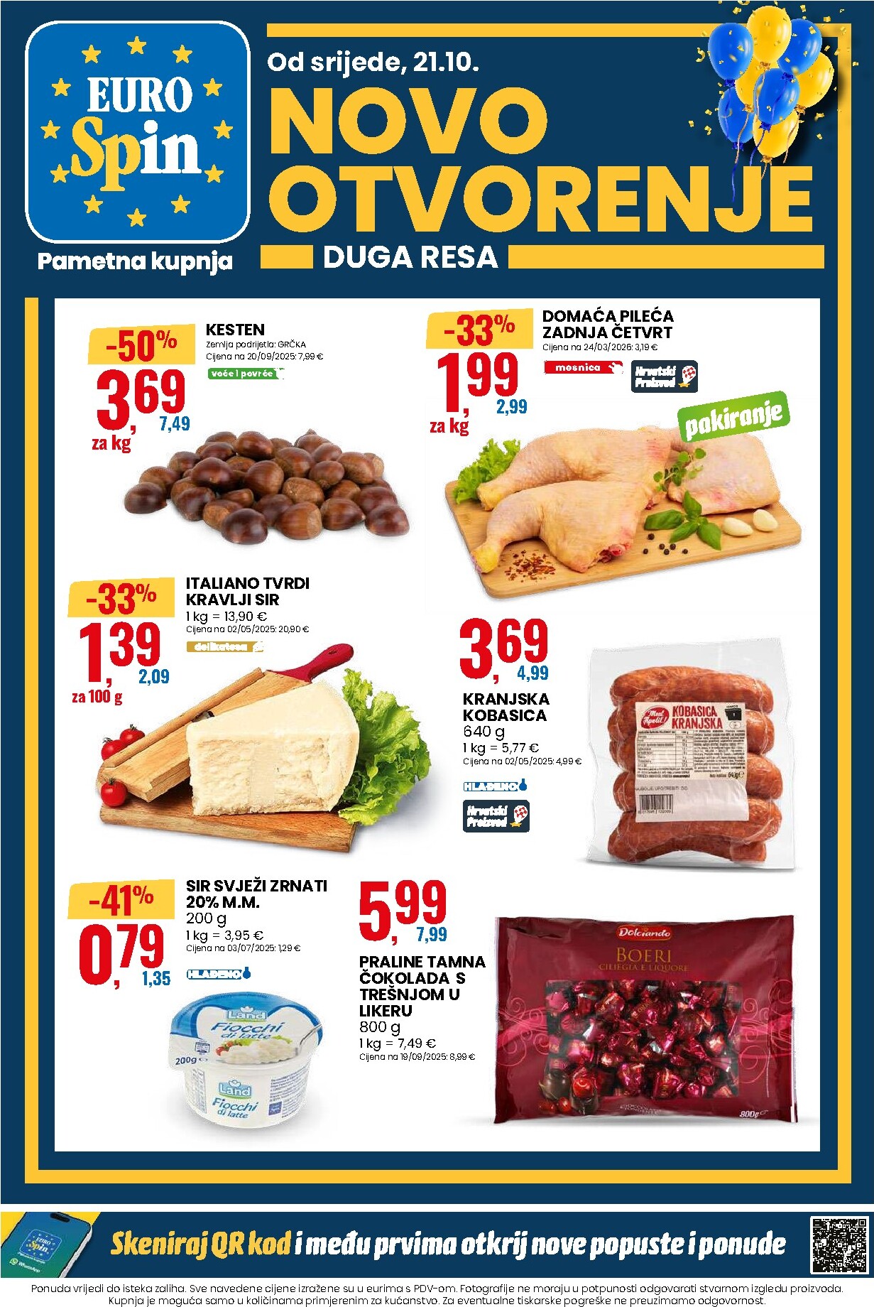 eurospin - Novi Eurospin - Novo otvorenje - Duga Resa katalog od srijede, 21.10.2026 do utorka, 27.10.2026