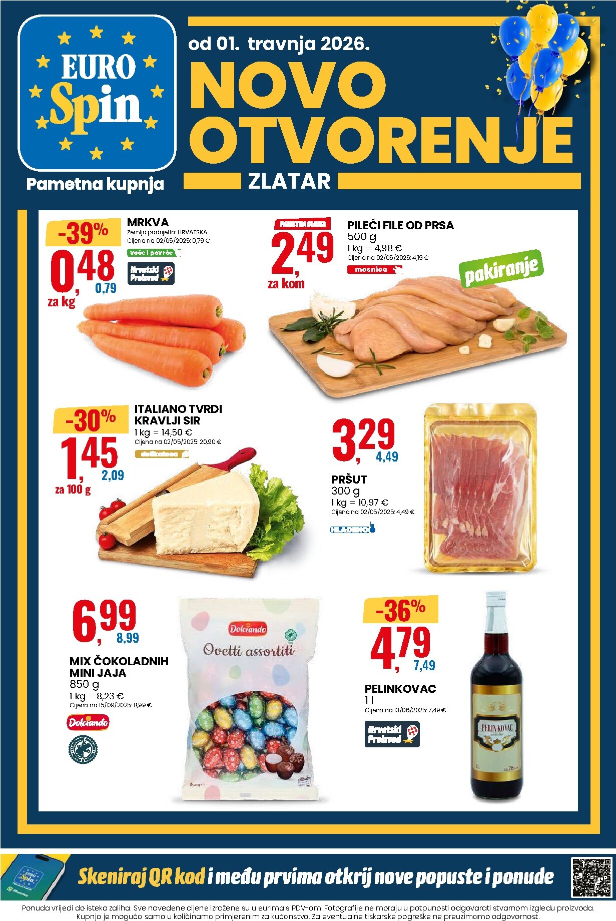 eurospin - Prelistajte katalog Eurospin - Otvorenje - Zlatar, vrijedi od 01.04.2026 do 07.04.2026