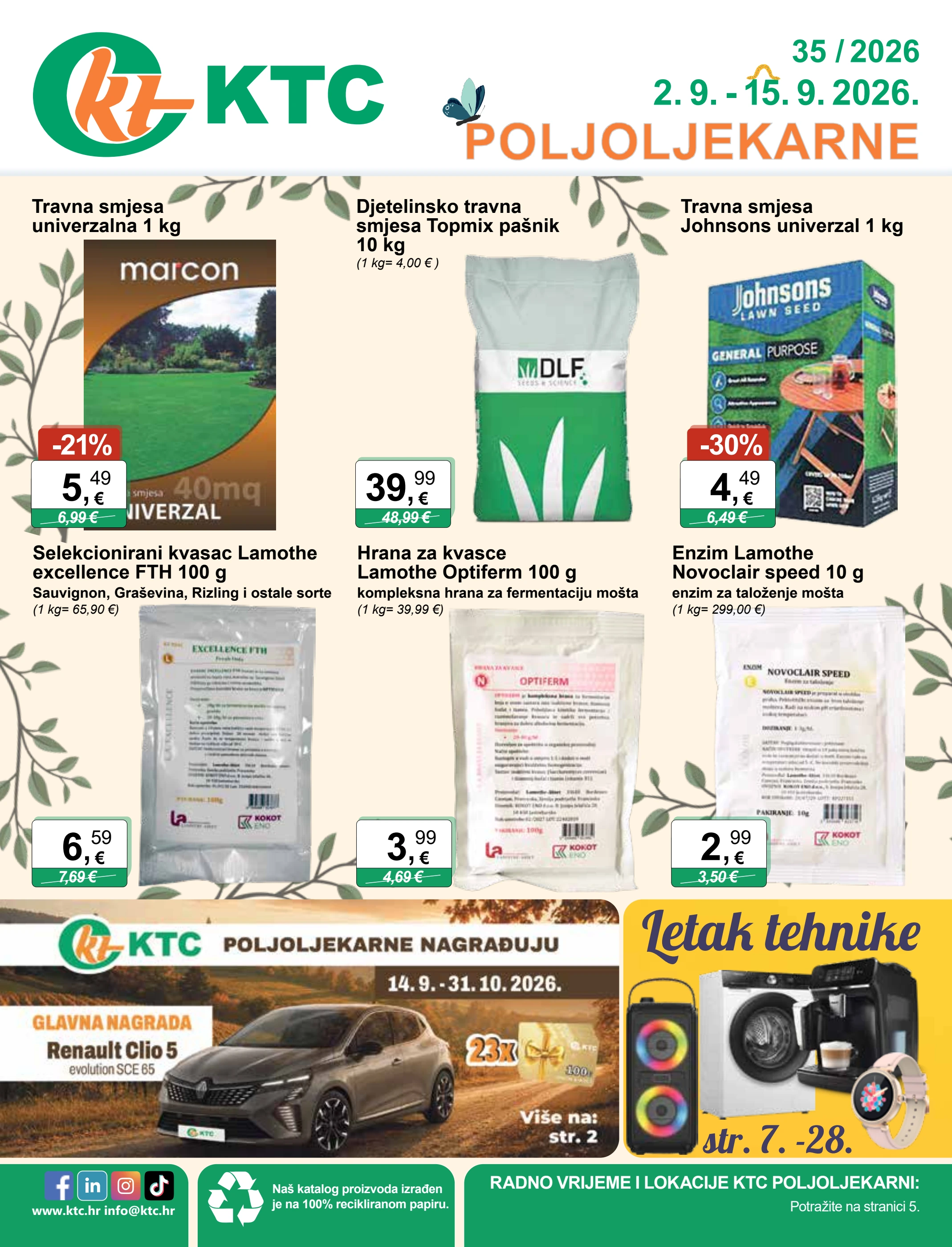 ktc - Novi KTC - Poljoljekarne katalog od srijede, 02.09.2026 do utorka, 15.09.2026 - page: 1