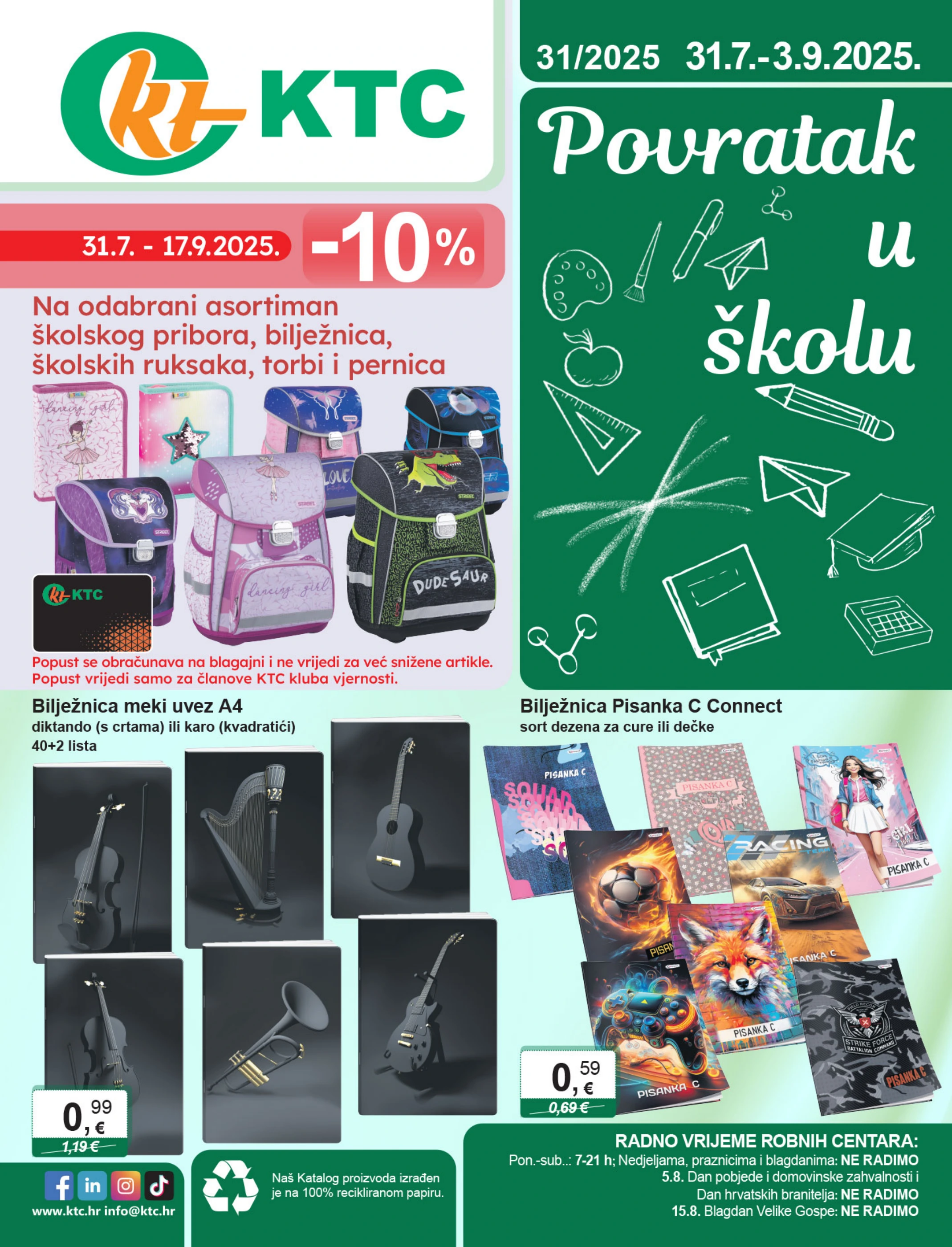 ktc - Prelistajte katalog KTC - Škola, vrijedi od 31.07. do 03.09.