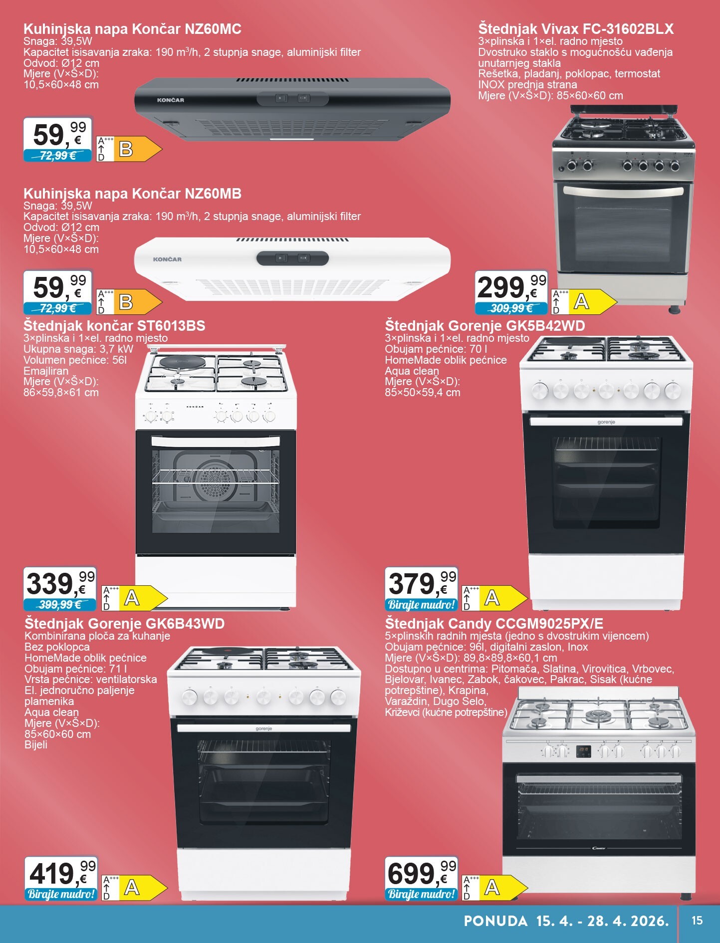 ktc - Budući KTC - Tehnika I Posuđe letak vrijedi od srijede 15.04.2026 do utorka 28.04.2026 - page: 15