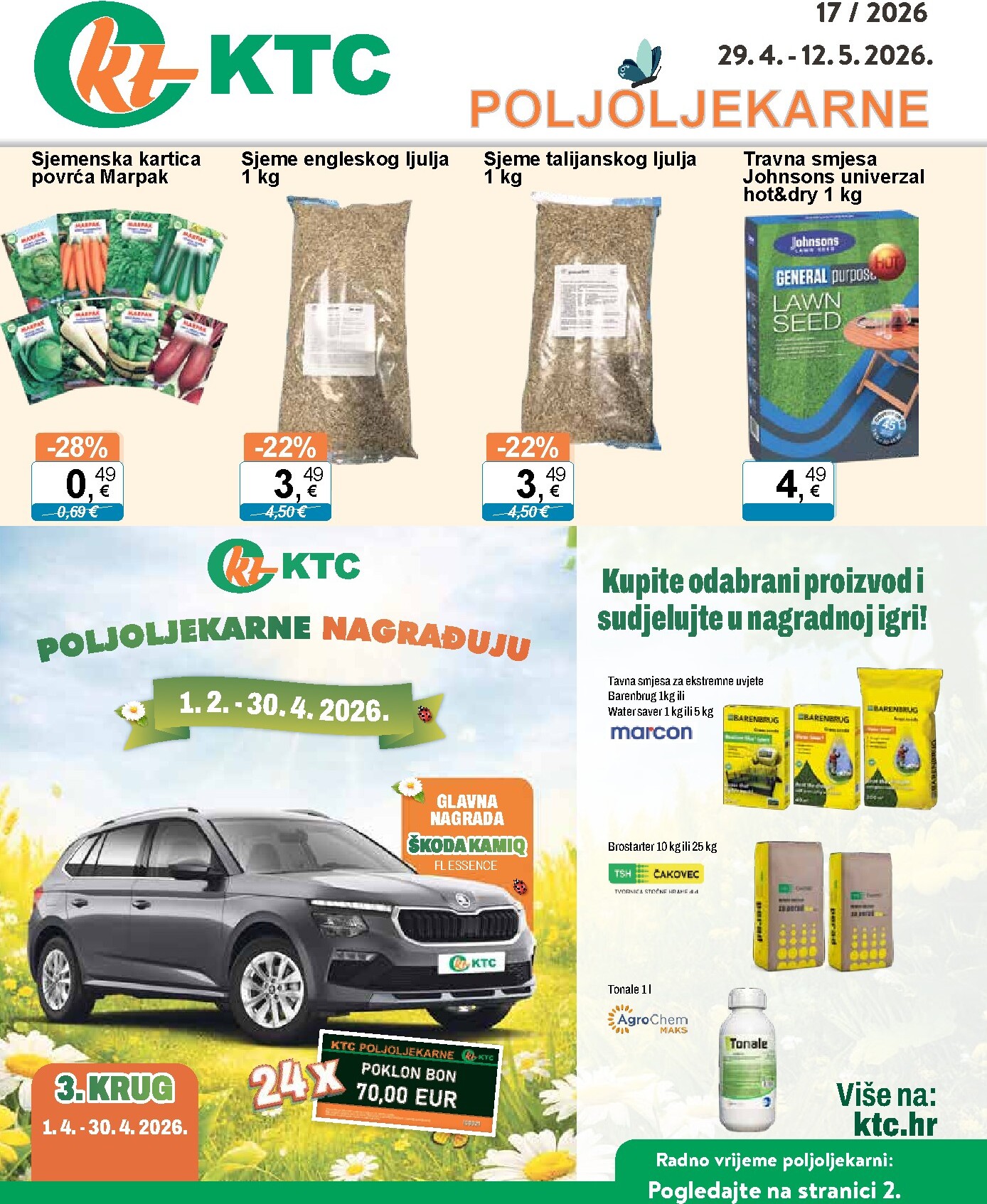 ktc - Budući KTC - Poljoljekarne letak vrijedi od srijede 29.04.2026 do utorka 12.05.2026