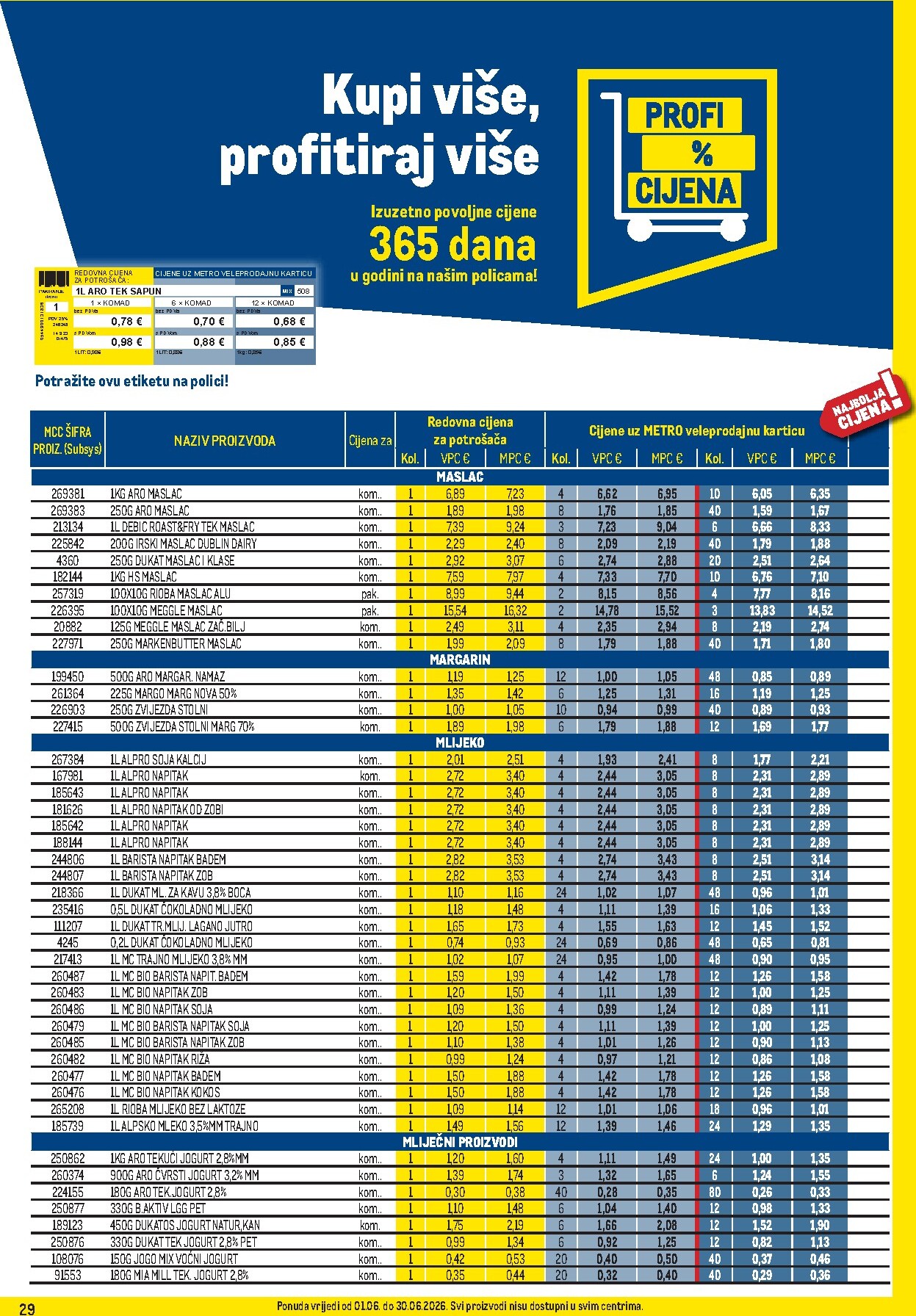 metro - Aktualni katalog Metro - Profi cijena od ponedjeljka, 01.06.2026 do utorka, 30.06.2026 - page: 29
