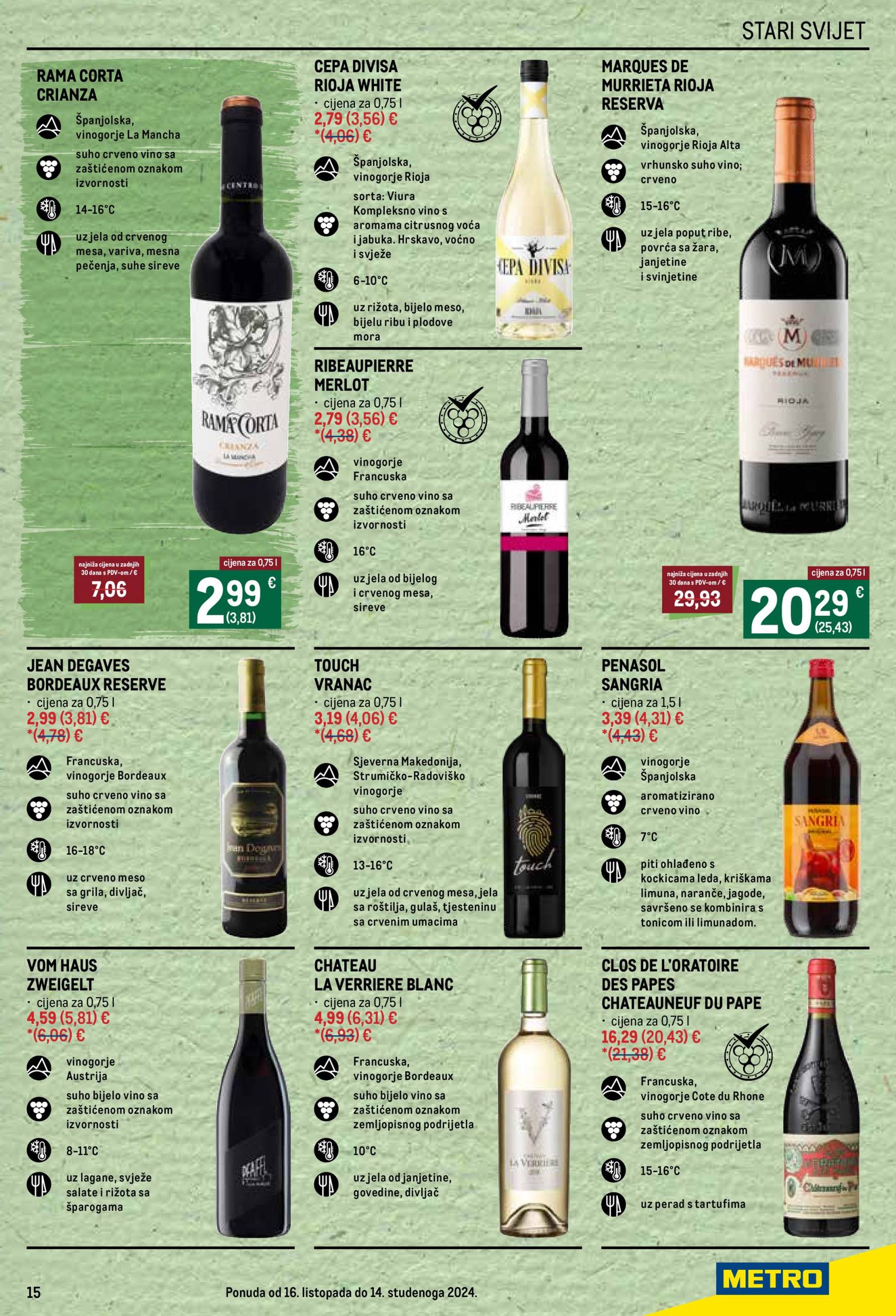 metro - Metro - Vino katalog vrijedi od 16.10. do 14.11. - page: 15