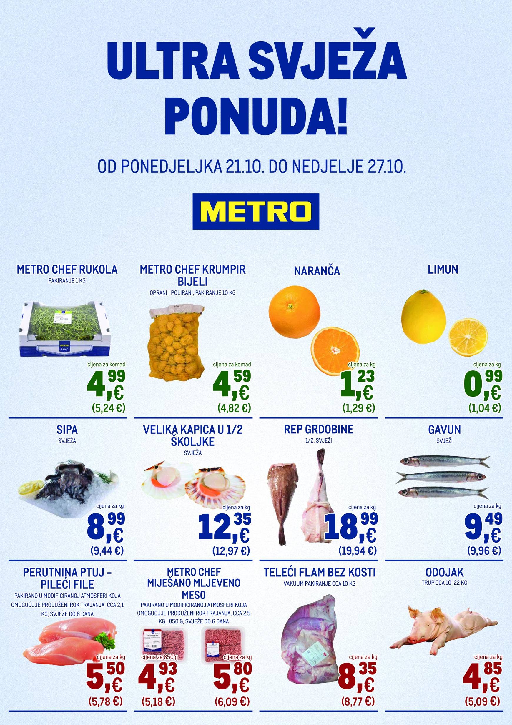 metro - Metro - Ultra svježa ponuda katalog vrijedi od 21.10. do 27.10. - page: 1