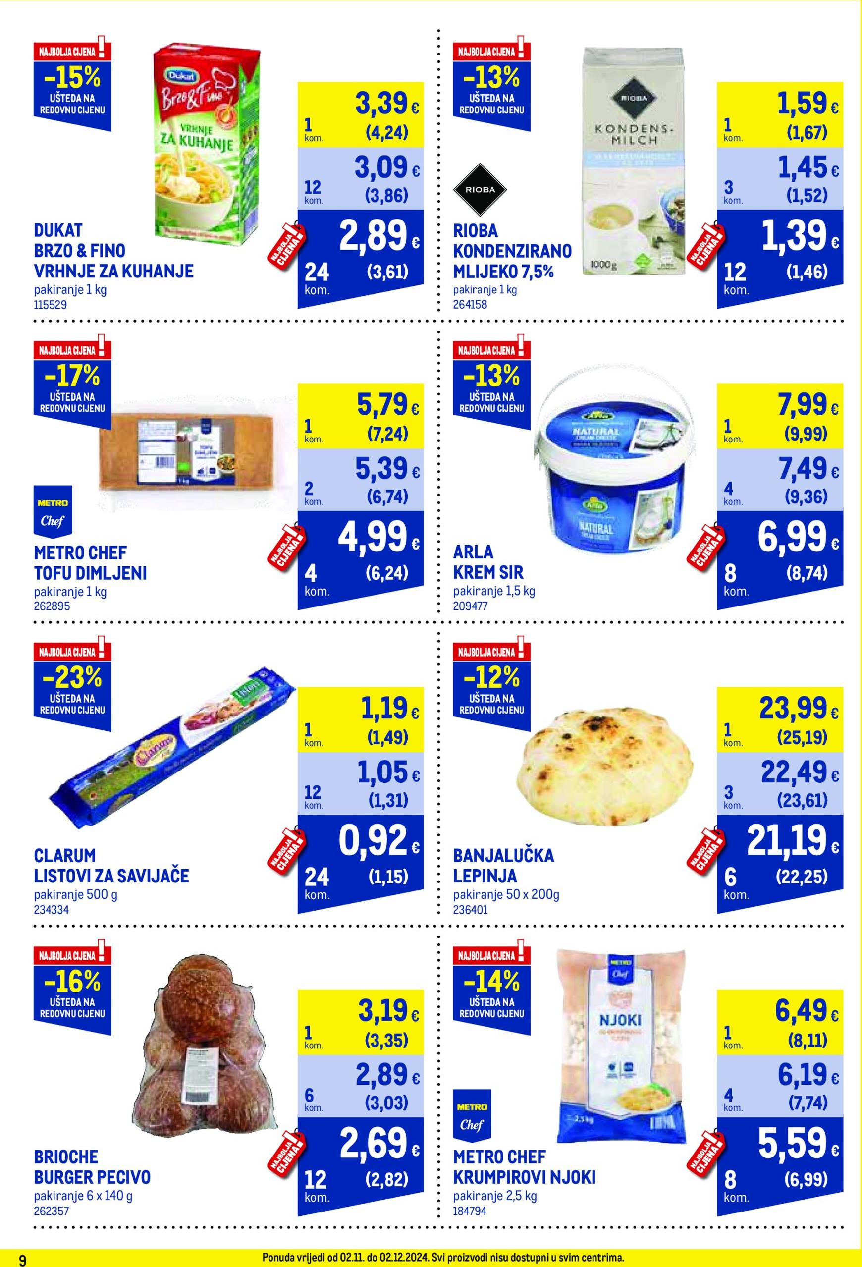 metro - Metro - Profi cijena katalog vrijedi od 02.11. do 02.12. - page: 9