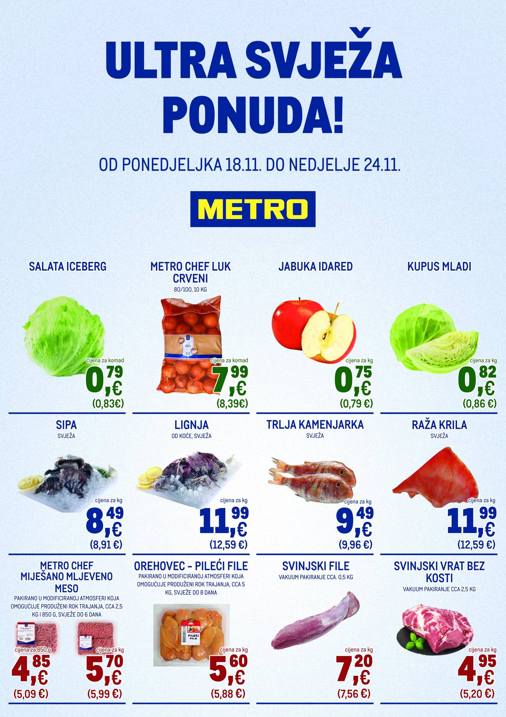 metro - Metro - Ultra svježa ponuda katalog vrijedi od 18.11. do 24.11. - page: 1