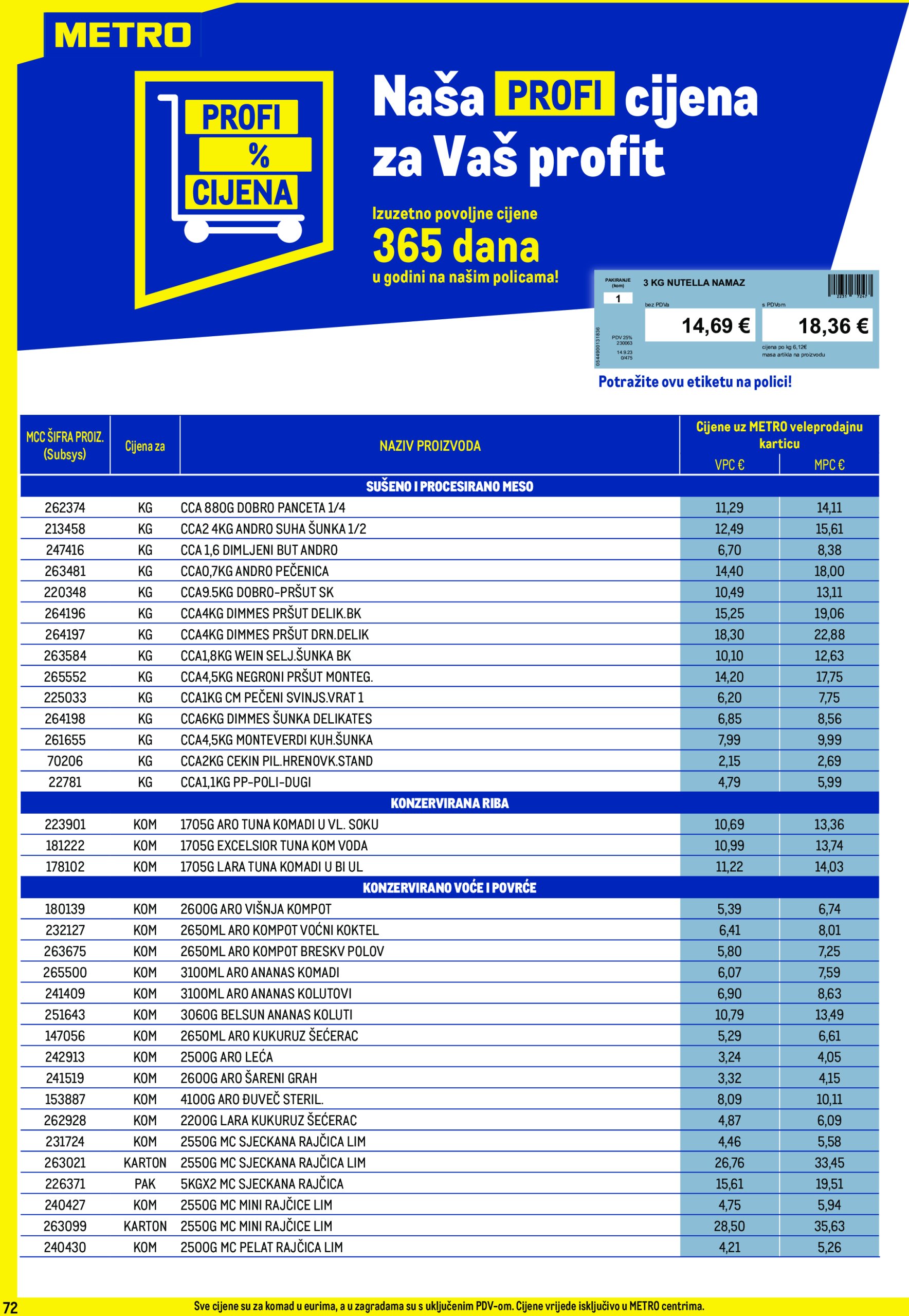 metro - Metro - Profi cijena katalog vrijedi od 02.05. do 01.06. - page: 72 metro - Metro - Profi cijena katalog vrijedi od 02.05. do 01.06. - page: 72