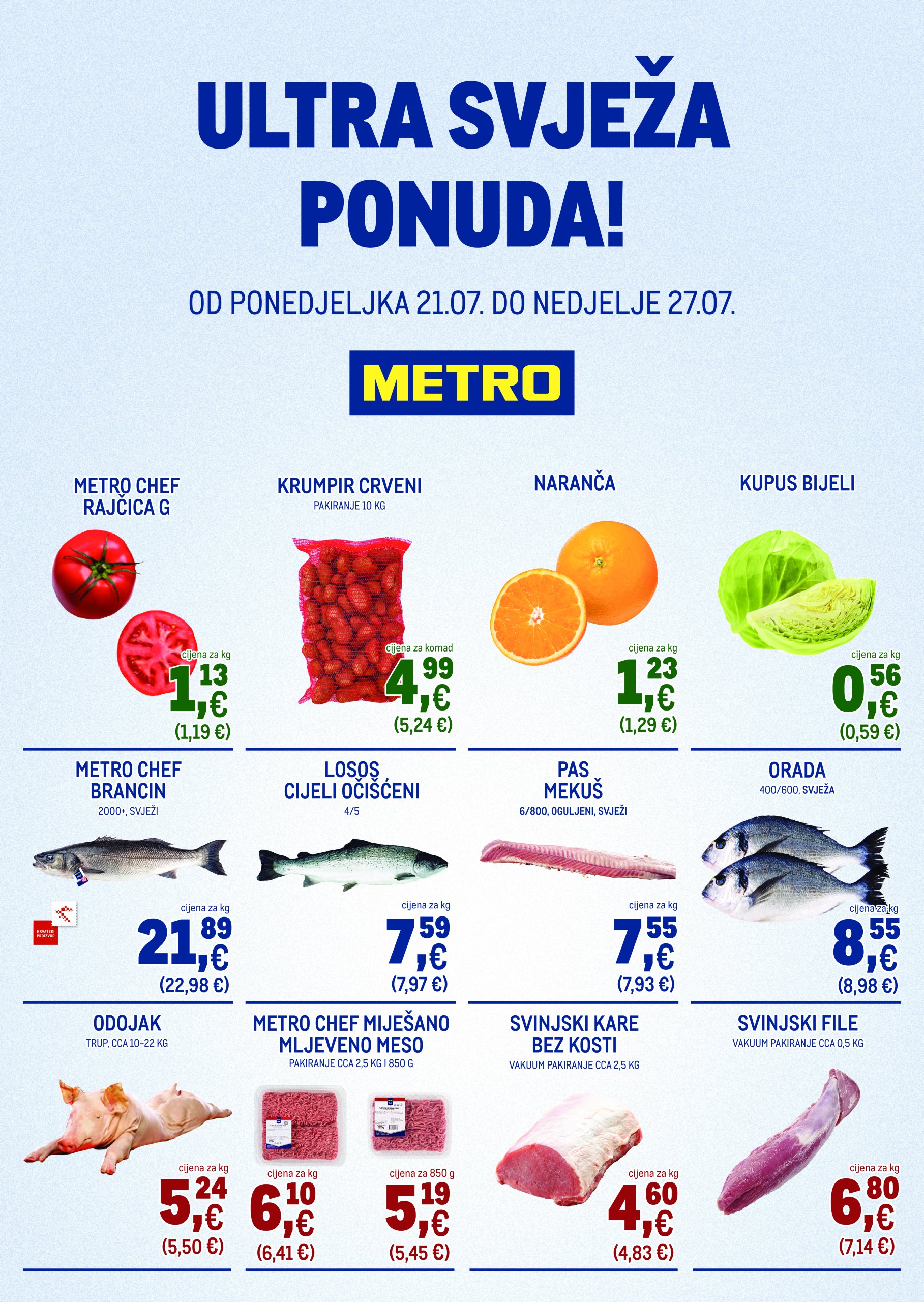 metro - Prelistajte katalog Metro - Ultra svježa ponuda, vrijedi od 21.07. do 27.07. - page: 1