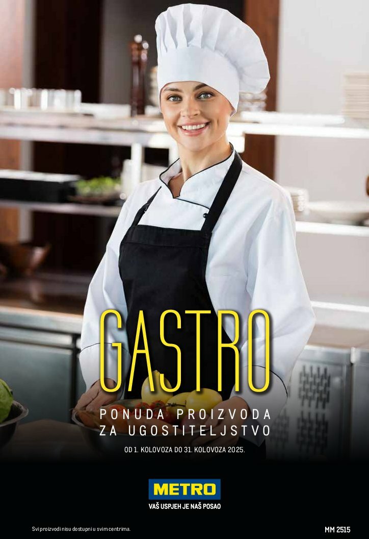 metro - Prelistajte katalog Metro - Gastro, vrijedi od 01.08. do 31.08.