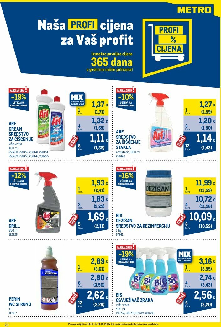 metro - Prelistajte katalog Metro - Profi cijena, vrijedi od 01.08. do 31.08. - page: 23