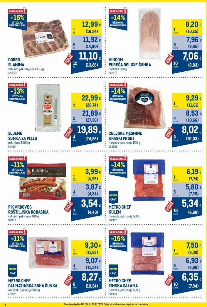 metro - Prelistajte katalog Metro - Profi cijena, vrijedi od 01.08. do 31.08. - page: 7