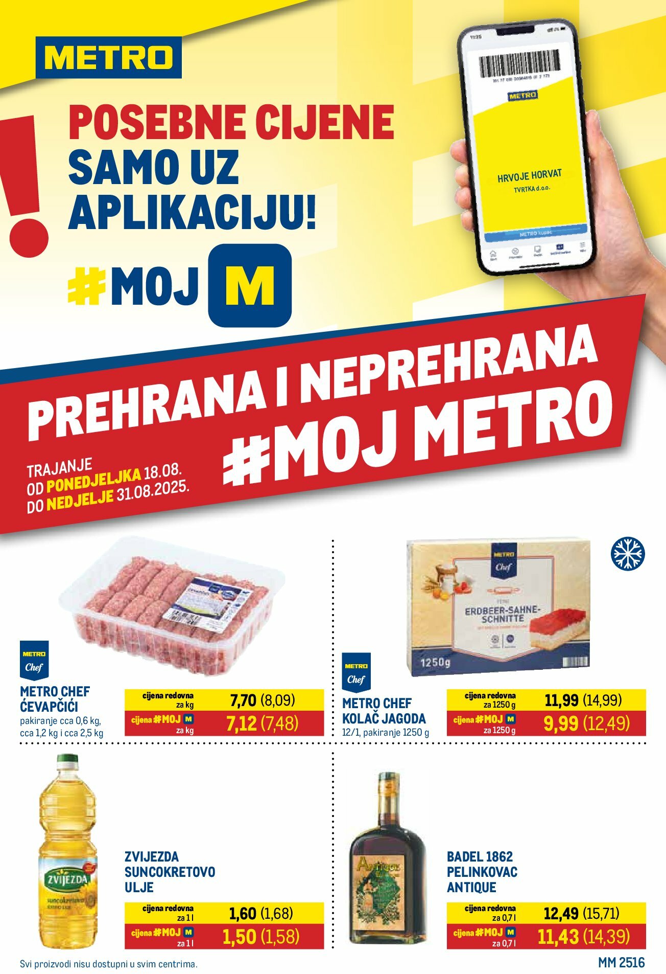 metro - Prelistajte katalog Metro - Prehrana i neprehrana, vrijedi od 18.08. do 31.08. - page: 1