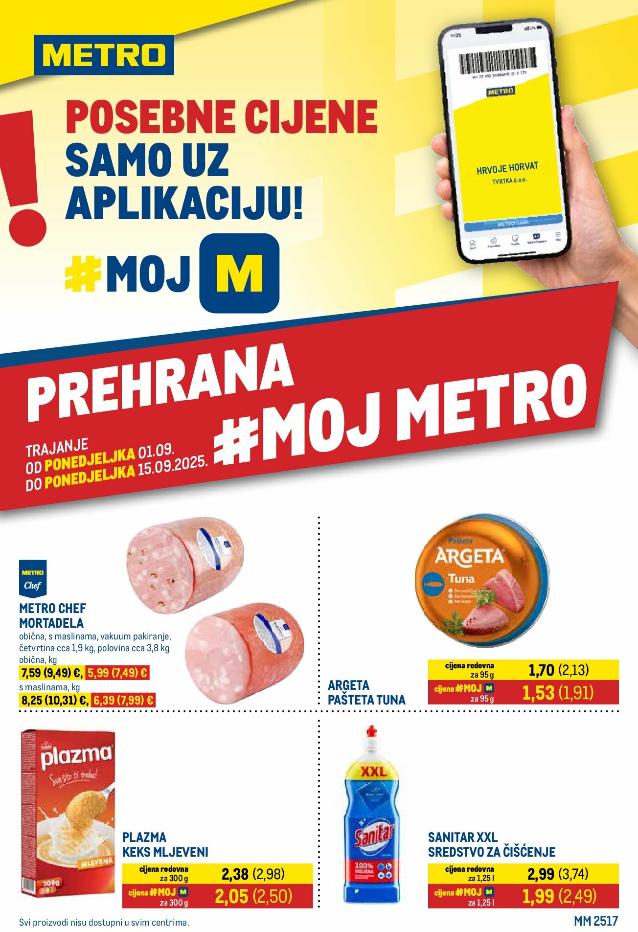 metro - Prelistajte katalog Metro - Prehrana i neprehrana, vrijedi od 01.09. do 15.09.
