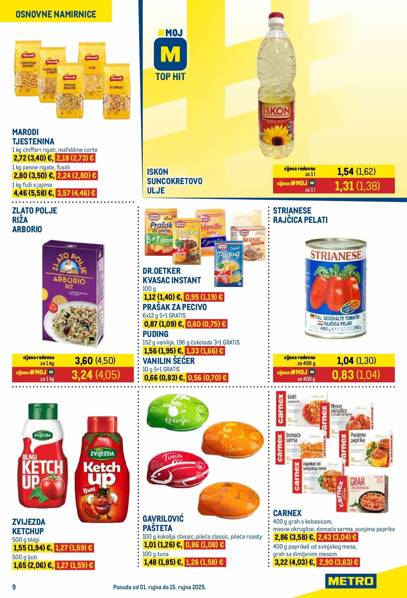 metro - Prelistajte katalog Metro - Prehrana i neprehrana, vrijedi od 01.09. do 15.09. - page: 9