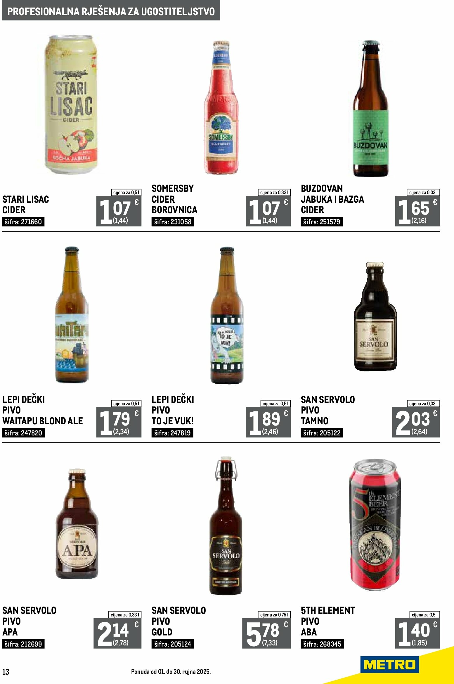 metro - Prelistajte katalog Metro - Profesionalna rješenja za ugostiteljstvo, vrijedi od 01.09. do 30.09. - page: 13
