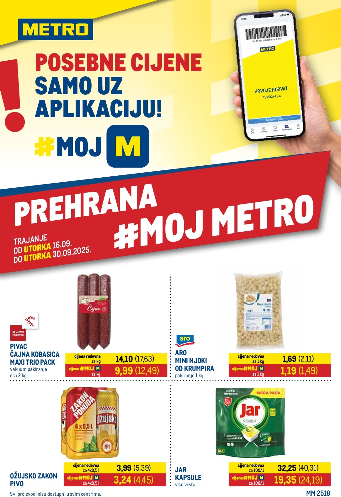 metro - Prelistajte katalog Metro - Prehrana i neprehrana, vrijedi od 16.09. do 30.09.