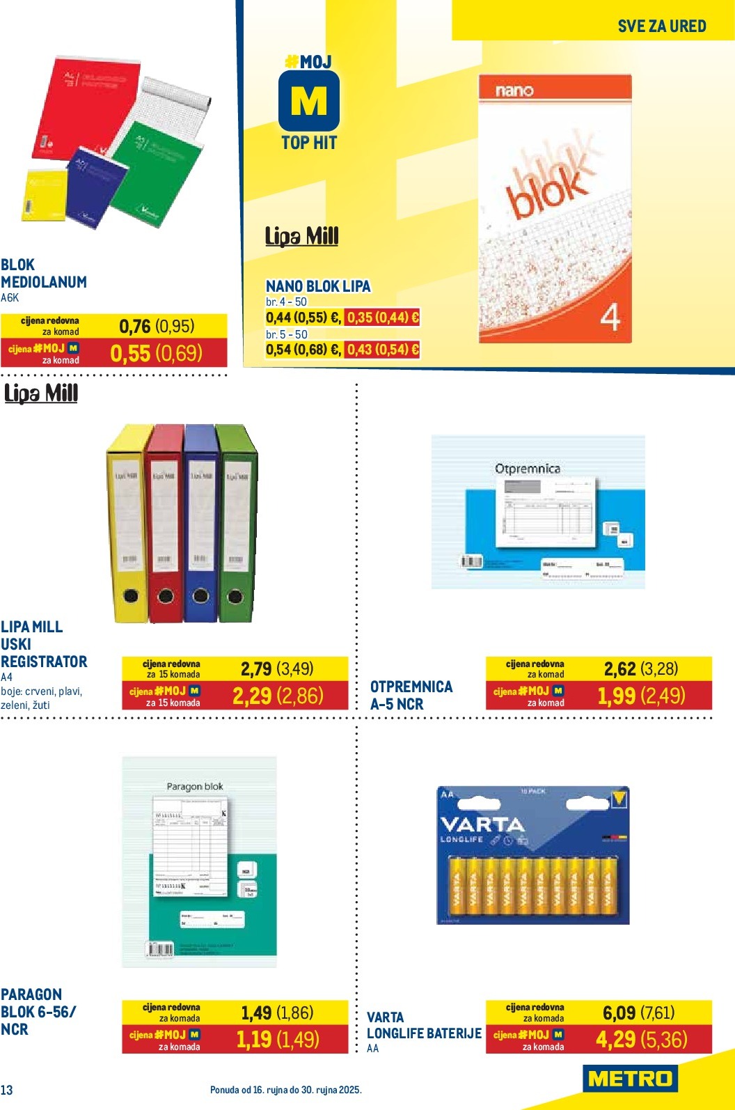 metro - Prelistajte katalog Metro - Prehrana i neprehrana, vrijedi od 16.09. do 30.09. - page: 9