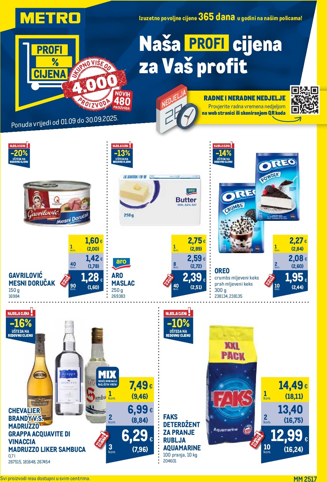 metro - Prelistajte katalog Metro - Profi cijena, vrijedi od 01.09. do 30.09.