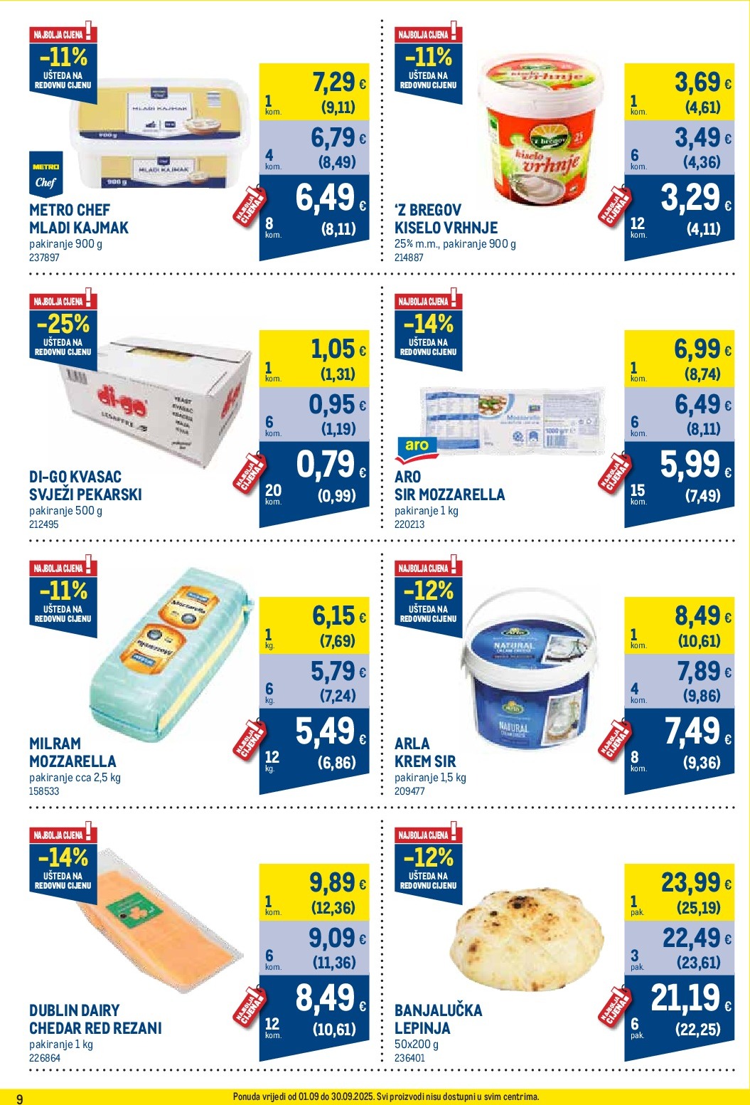 metro - Prelistajte katalog Metro - Profi cijena, vrijedi od 01.09. do 30.09. - page: 9