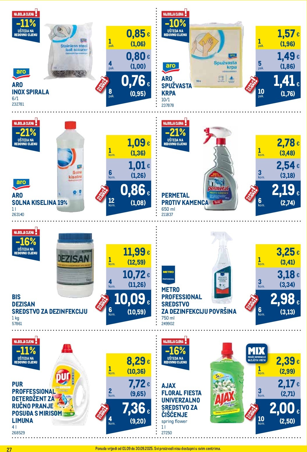 metro - Prelistajte katalog Metro - Profi cijena, vrijedi od 01.09. do 30.09. - page: 27