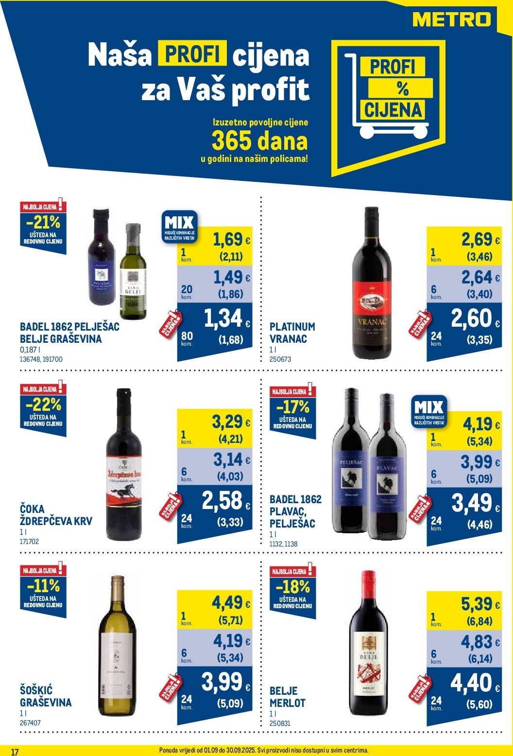 metro - Prelistajte katalog Metro - Profi cijena, vrijedi od 01.09. do 30.09. - page: 17