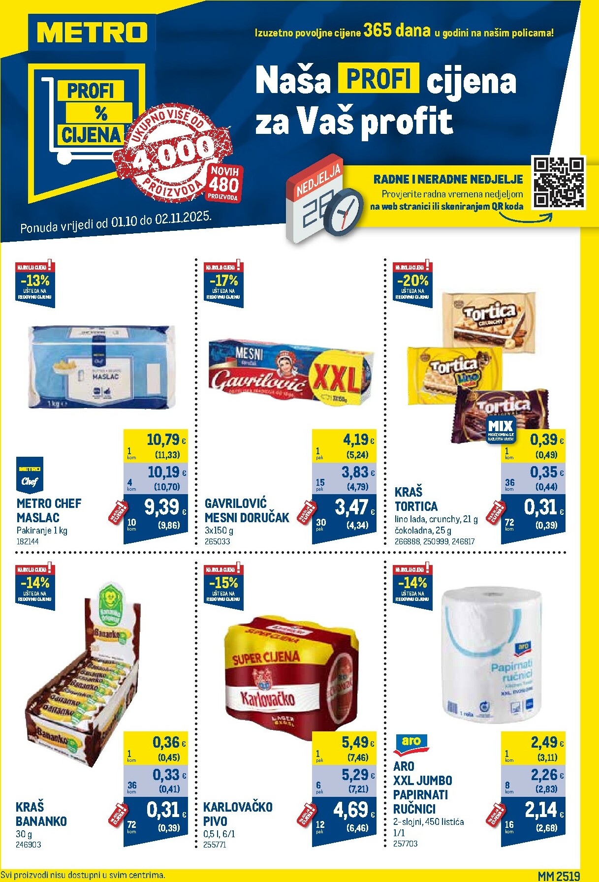metro - Prelistajte katalog Metro - Profi cijena, vrijedi od 01.10. do 02.11.