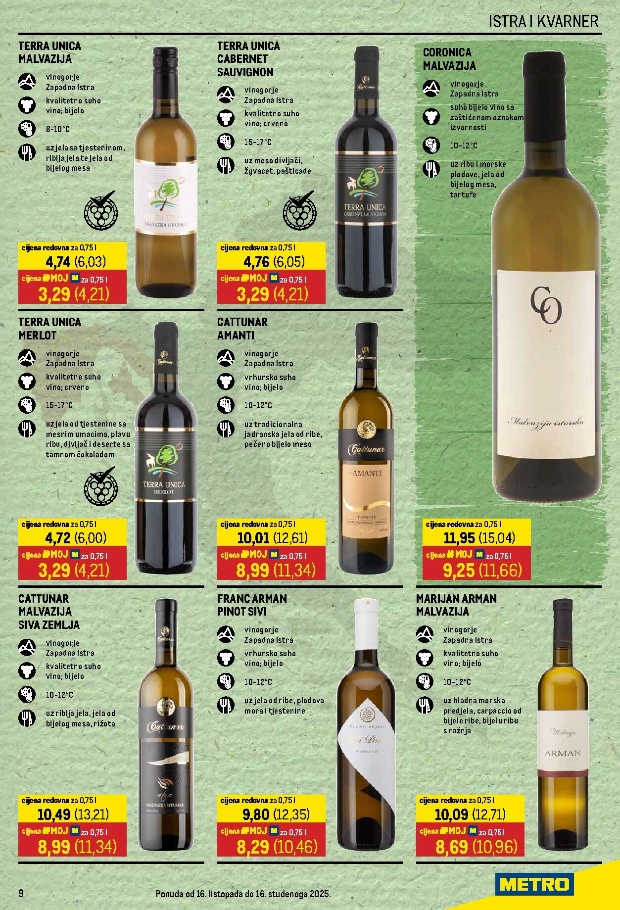 metro - Prelistajte katalog Metro - Vino - 2025, vrijedi od 16.10. do 16.11. - page: 9