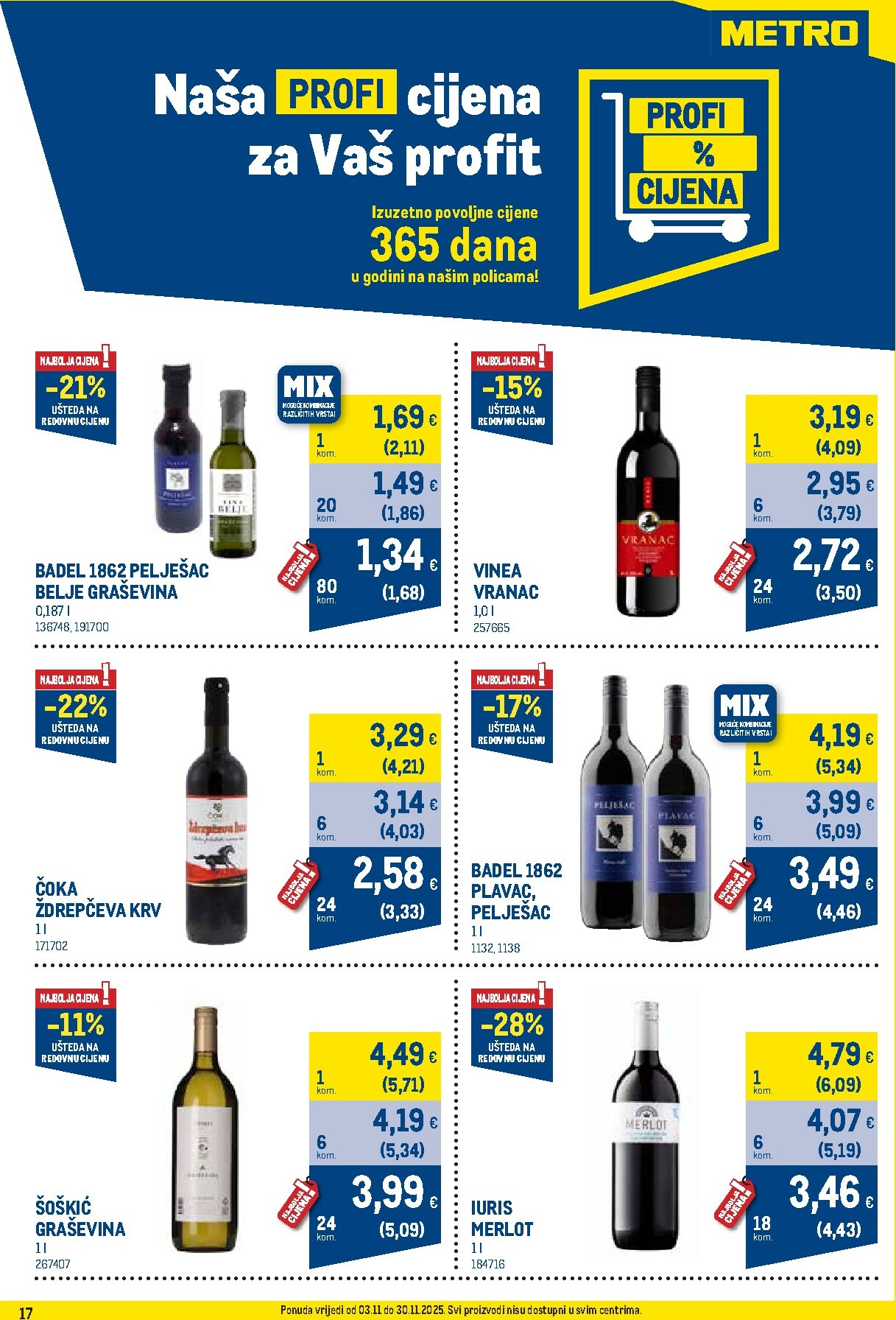 metro - Prelistajte katalog Metro - Profi cijena, vrijedi od 03.11. do 30.11. - page: 17