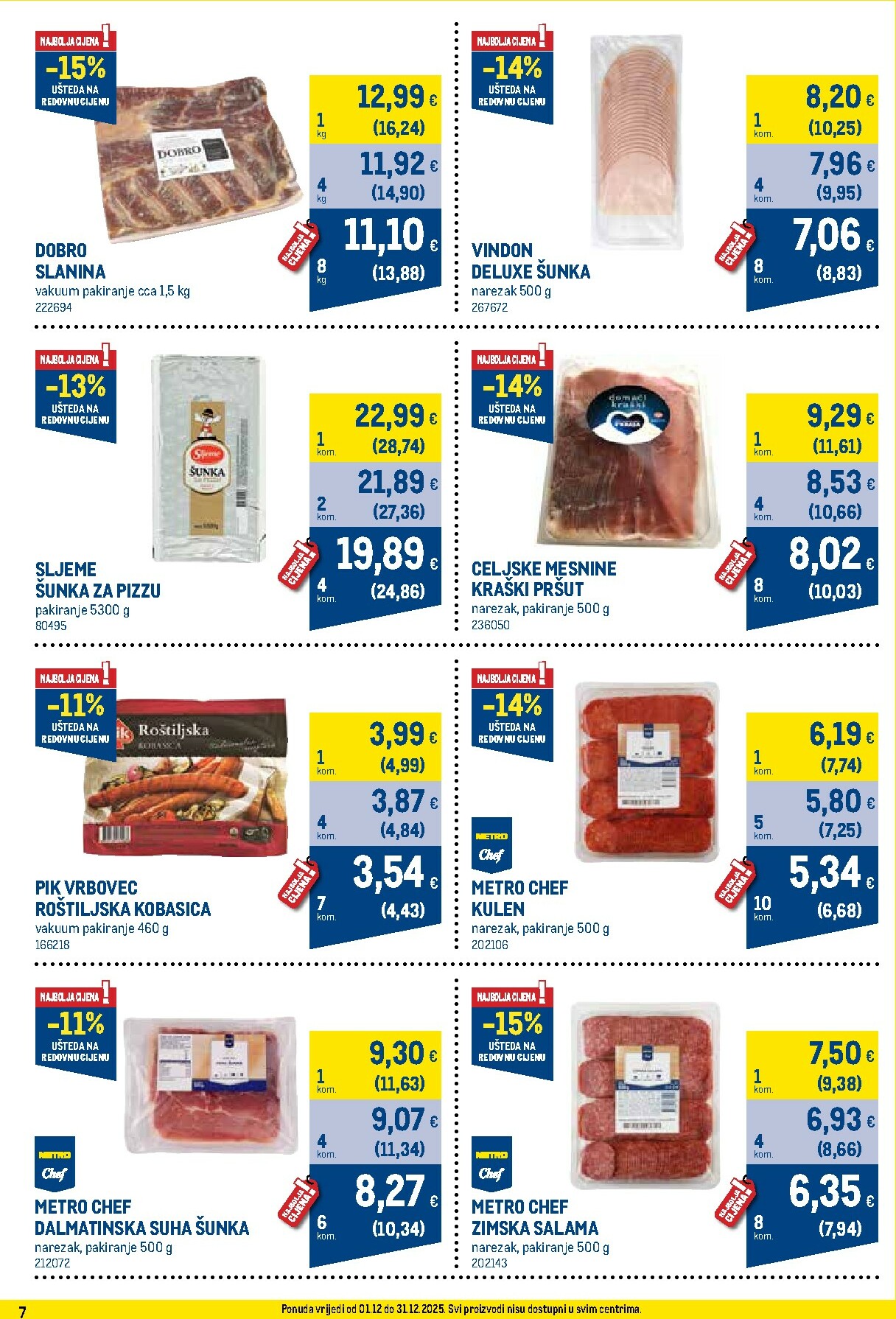 metro - Prelistajte katalog Metro - Profi cijena, vrijedi od 01.12. do 31.12. - page: 7