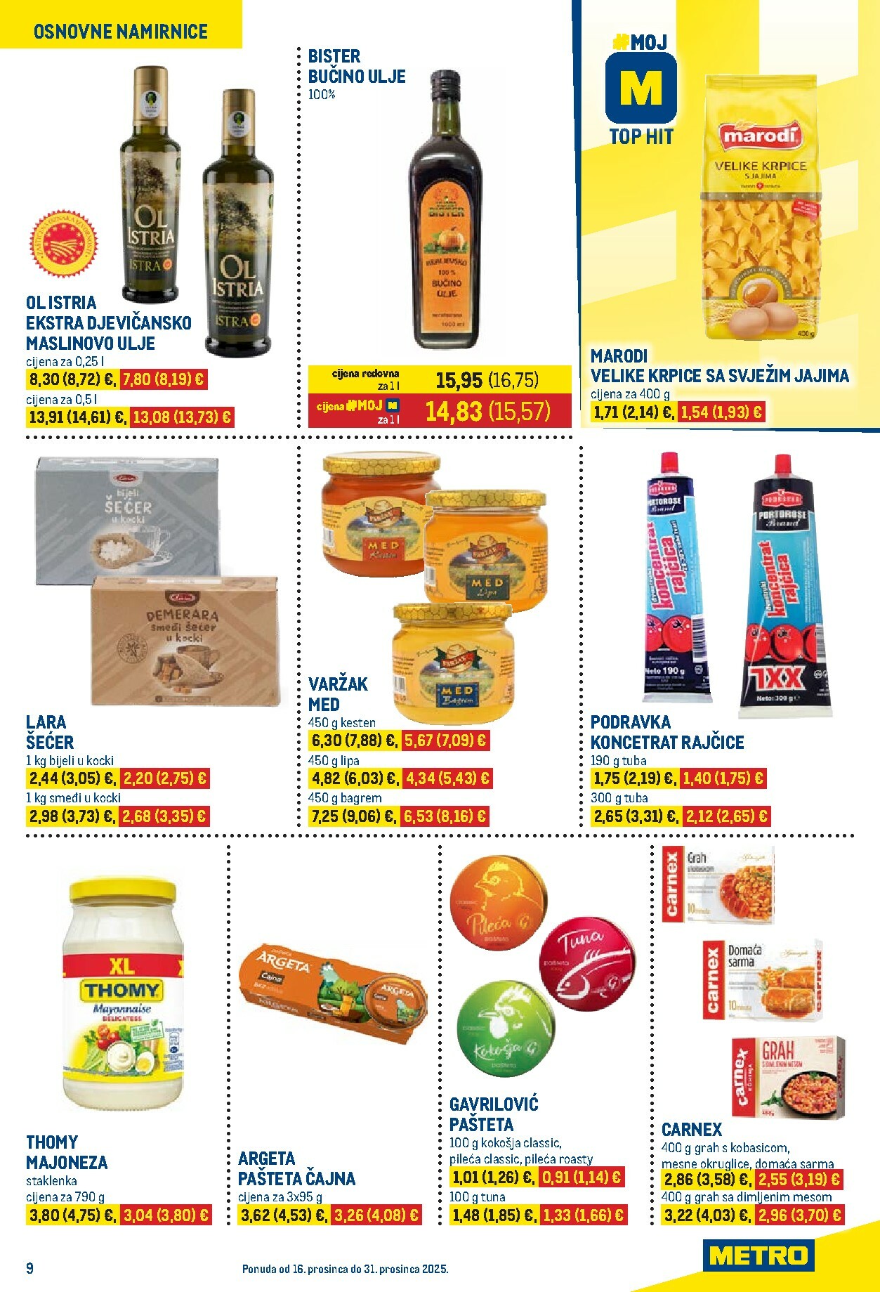 metro - Prelistajte katalog Metro - Prehrana i neprehrana, vrijedi od 16.12. do 31.12. - page: 9