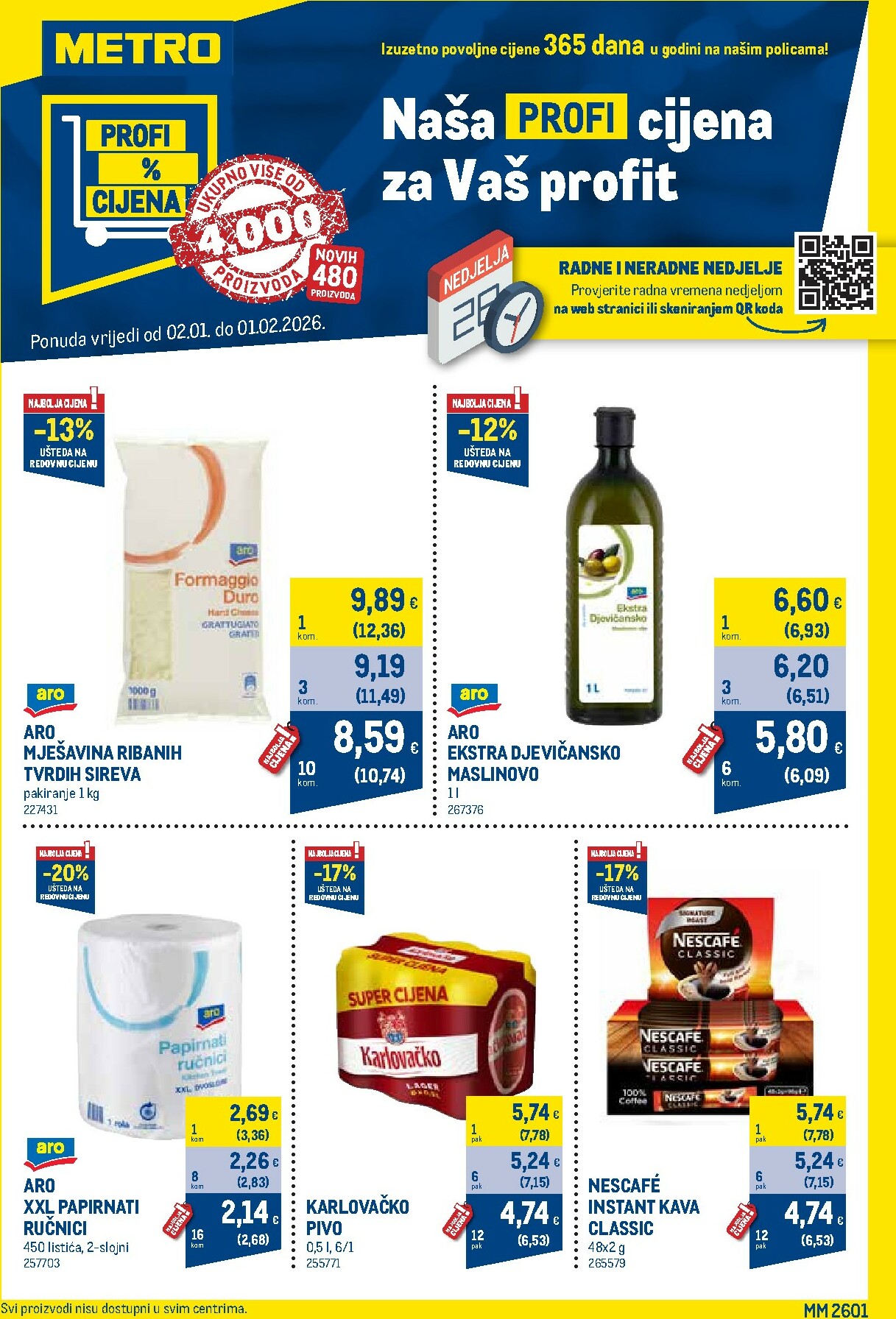 metro - Prelistajte katalog Metro - Profi cijena, vrijedi od 02.01. do 01.02.