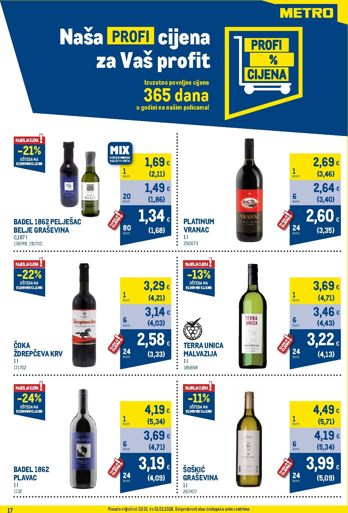 metro - Prelistajte katalog Metro - Profi cijena, vrijedi od 02.01. do 01.02. - page: 17