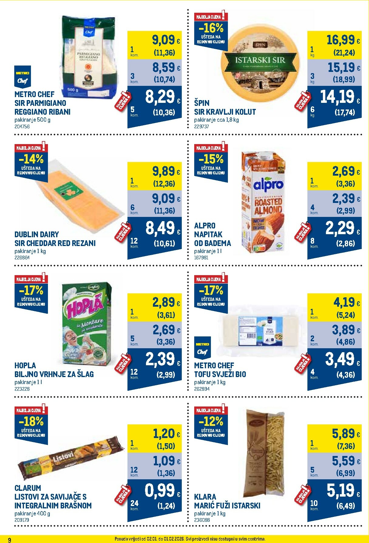 metro - Prelistajte katalog Metro - Profi cijena, vrijedi od 02.01. do 01.02. - page: 9