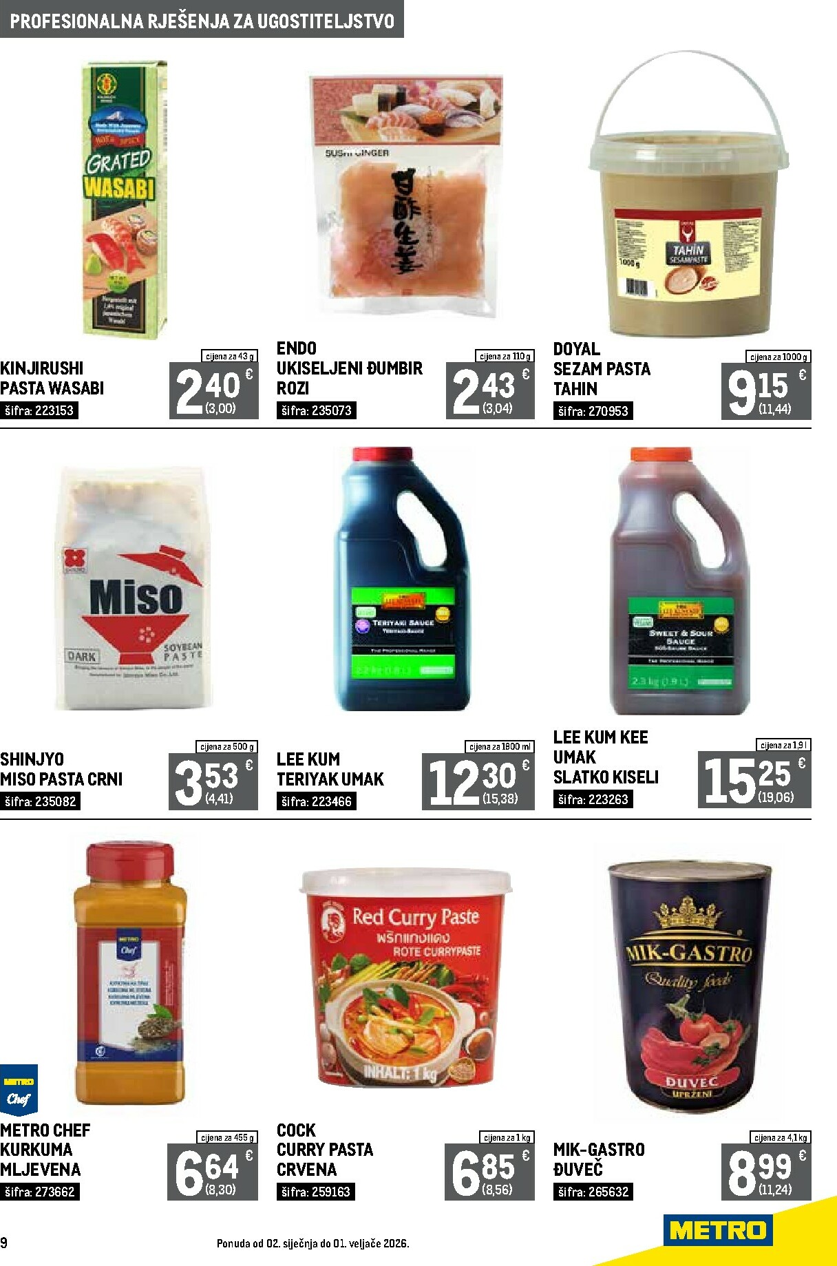 metro - Prelistajte katalog Metro - Profesionalna rješenja za ugostiteljstvo, vrijedi od 02.01. do 01.02. - page: 9