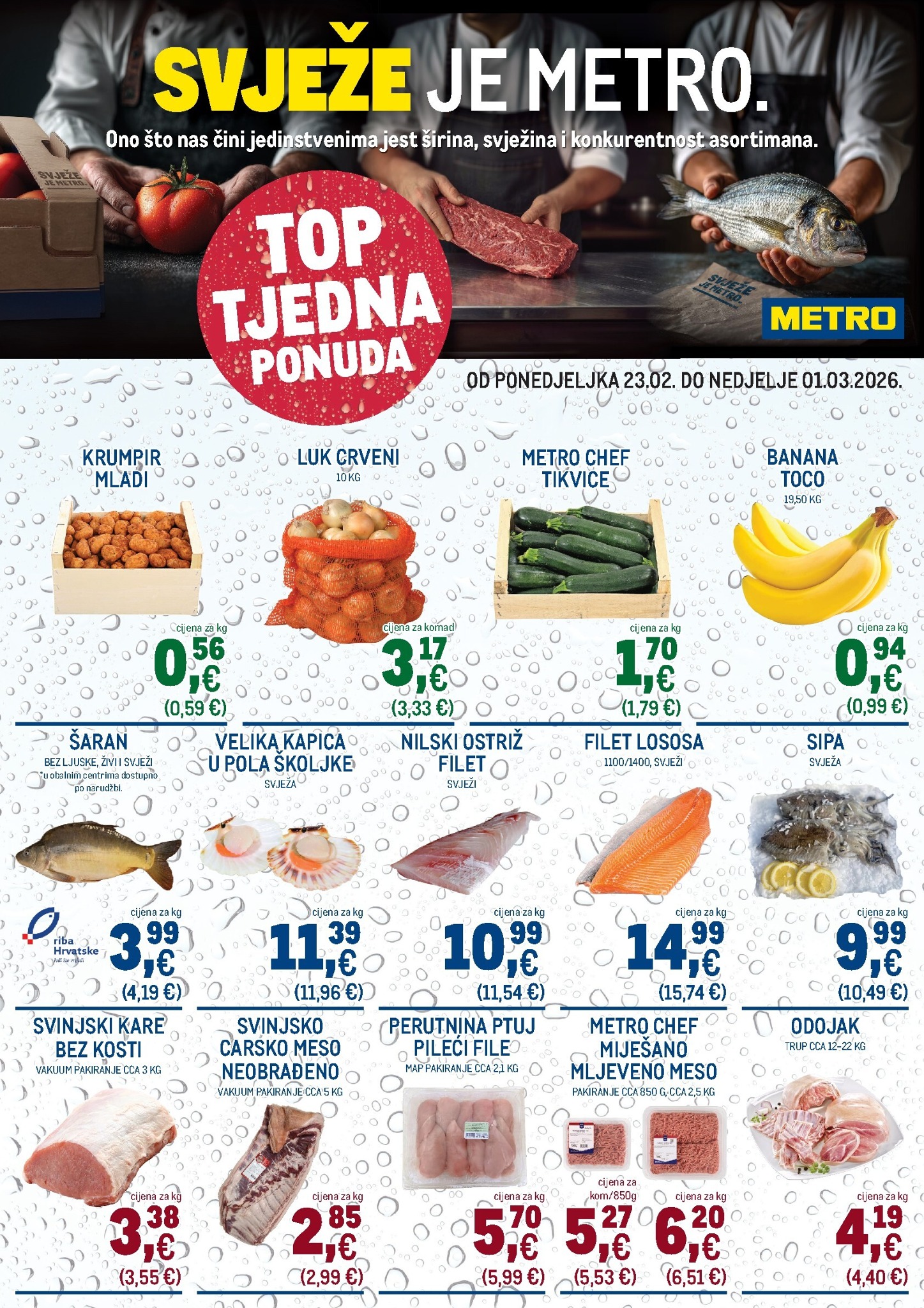 metro - Prelistajte katalog Metro - Ultra svježa ponuda, vrijedi od 23.02.2026 do 01.03.2026 - page: 1