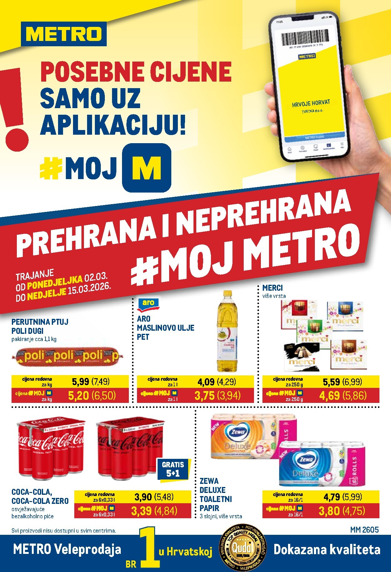 metro - Prelistajte katalog Metro - Prehrana i neprehrana, vrijedi od 02.03.2026 do 15.03.2026 - page: 1