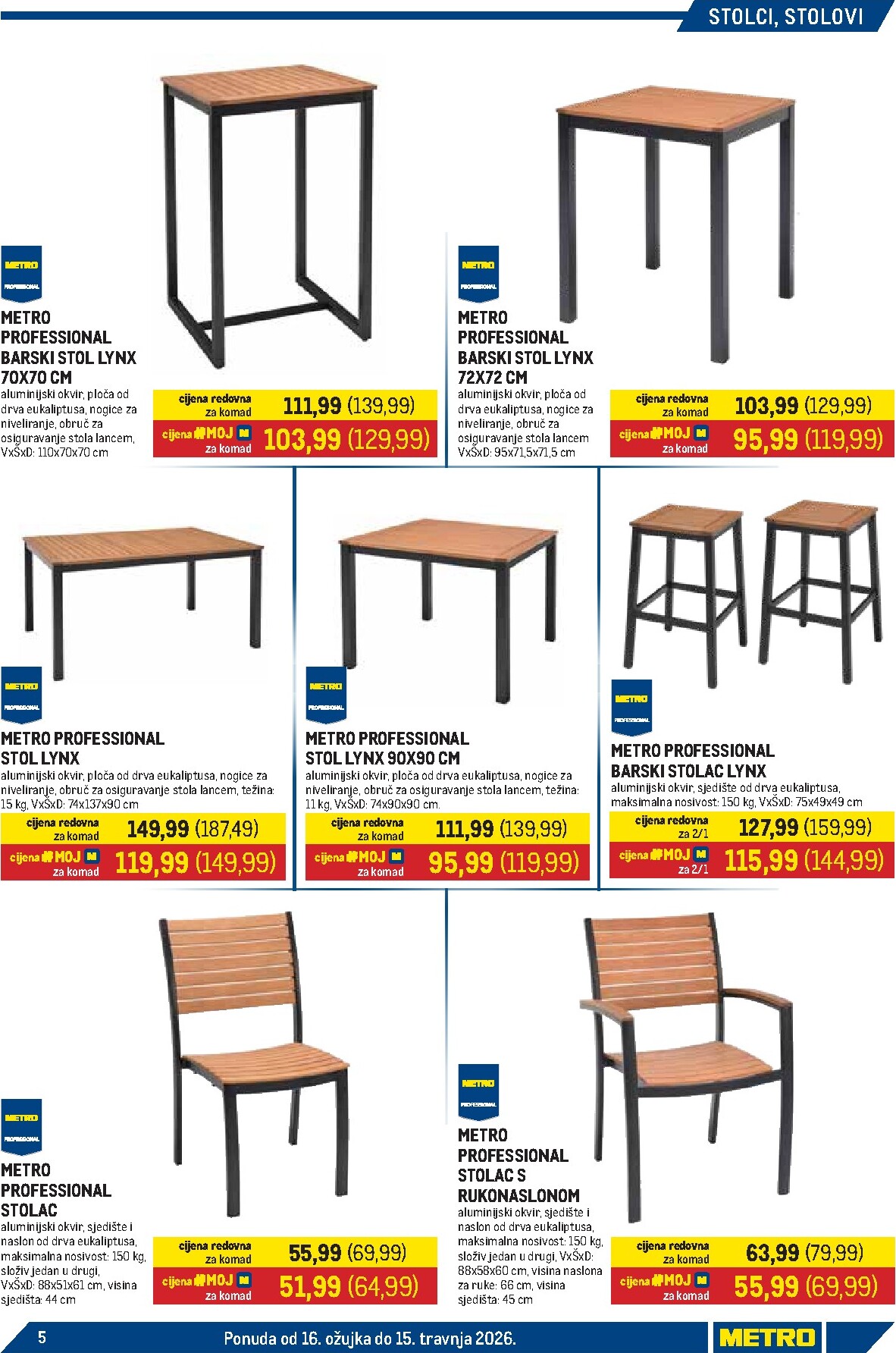 metro - Prelistajte katalog Metro - Sve za terasu, vrijedi od 16.03.2026 do 15.04.2026 - page: 5