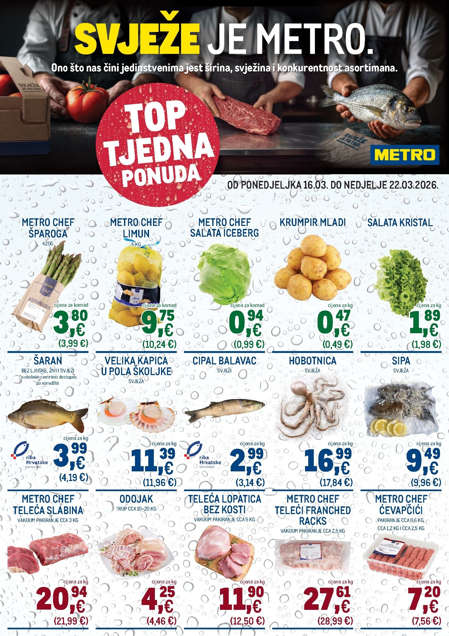 metro - Prelistajte katalog Metro - Ultra svježa ponuda, vrijedi od 16.03.2026 do 22.03.2026 - page: 1