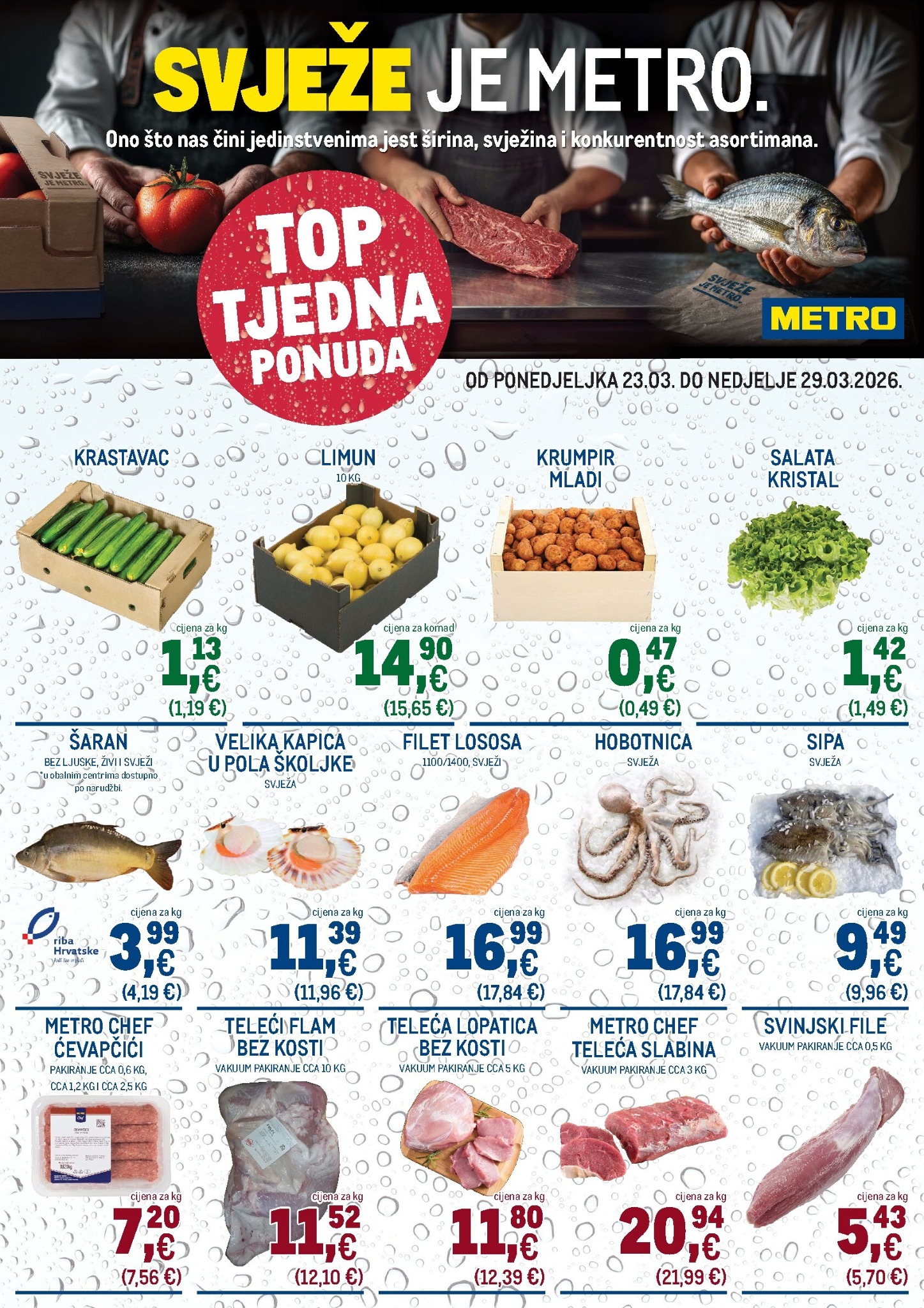 metro - Prelistajte katalog Metro - Ultra svježa ponuda, vrijedi od 23.03.2026 do 29.03.2026 - page: 1