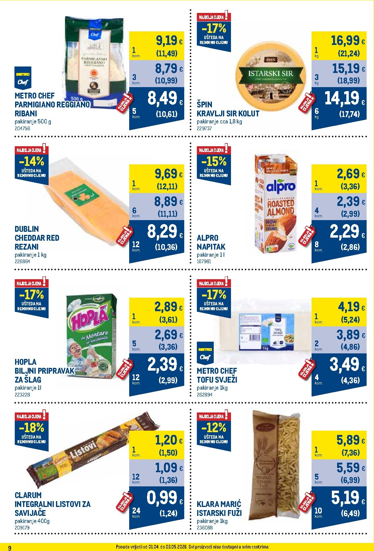 metro - Prelistajte katalog Metro - Profi cijena, vrijedi od 01.04.2026 do 03.05.2026 - page: 9