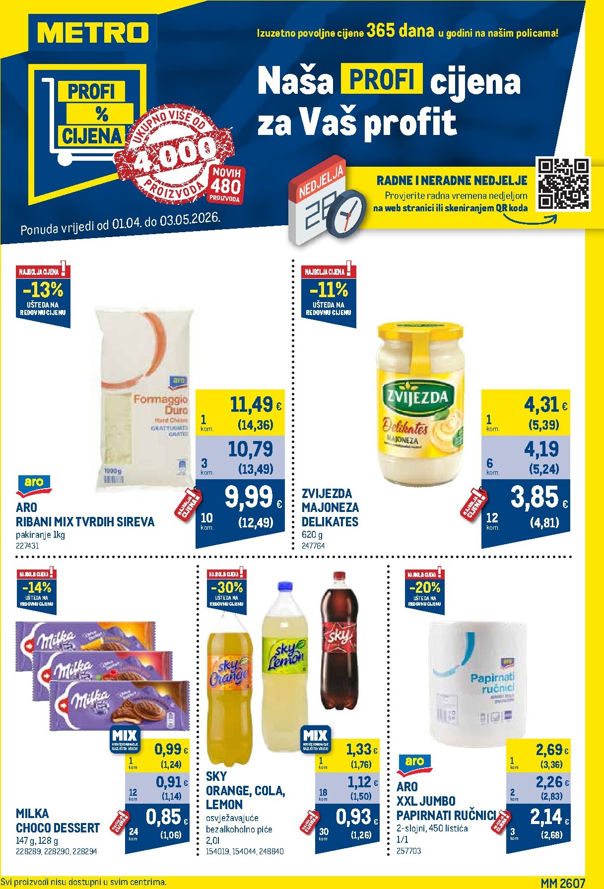 metro - Prelistajte katalog Metro - Profi cijena, vrijedi od 01.04.2026 do 03.05.2026